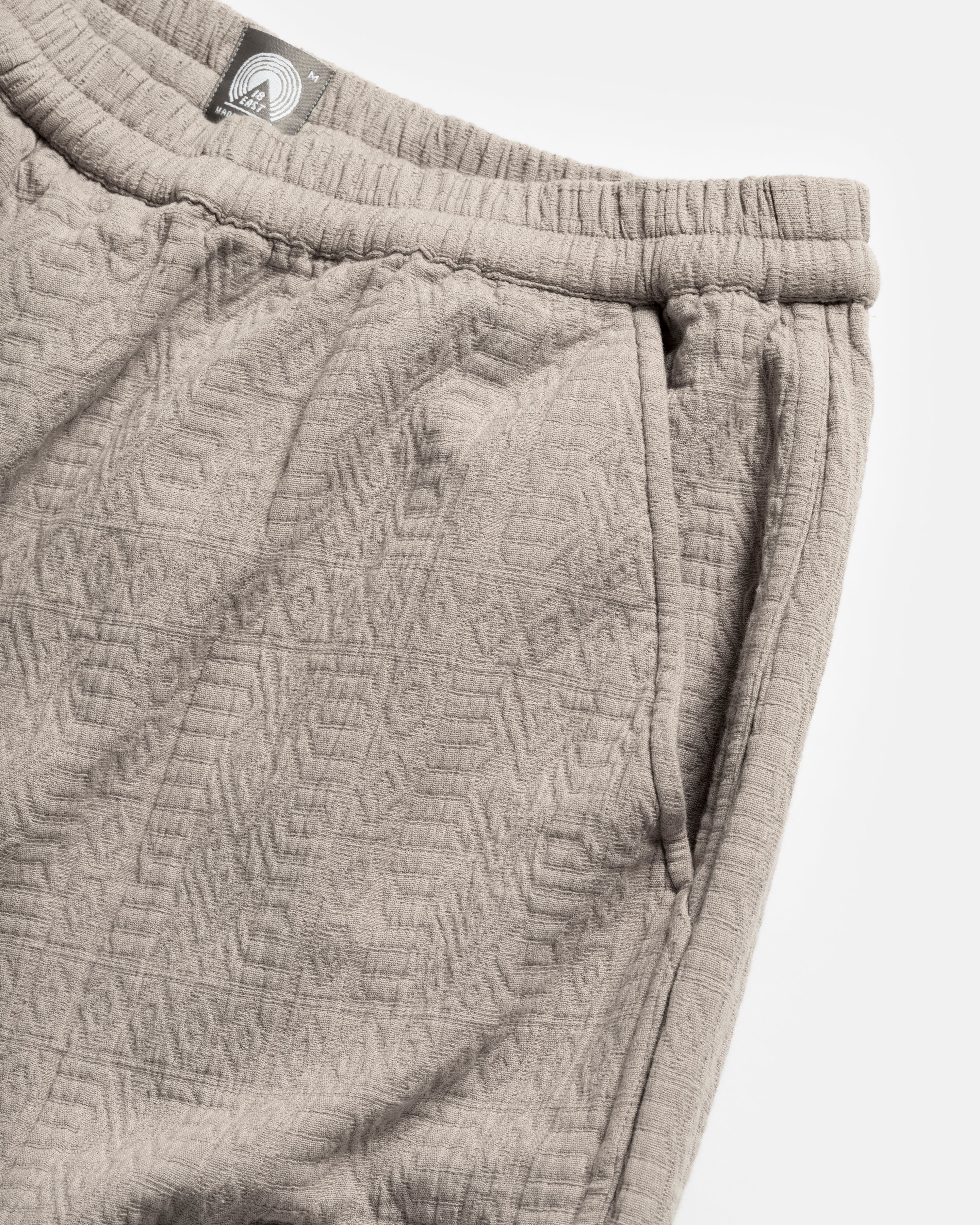 GORECKI CARGO PANT - FADED ALMOND DOUBLE WEAVE JACQUARD COTTON