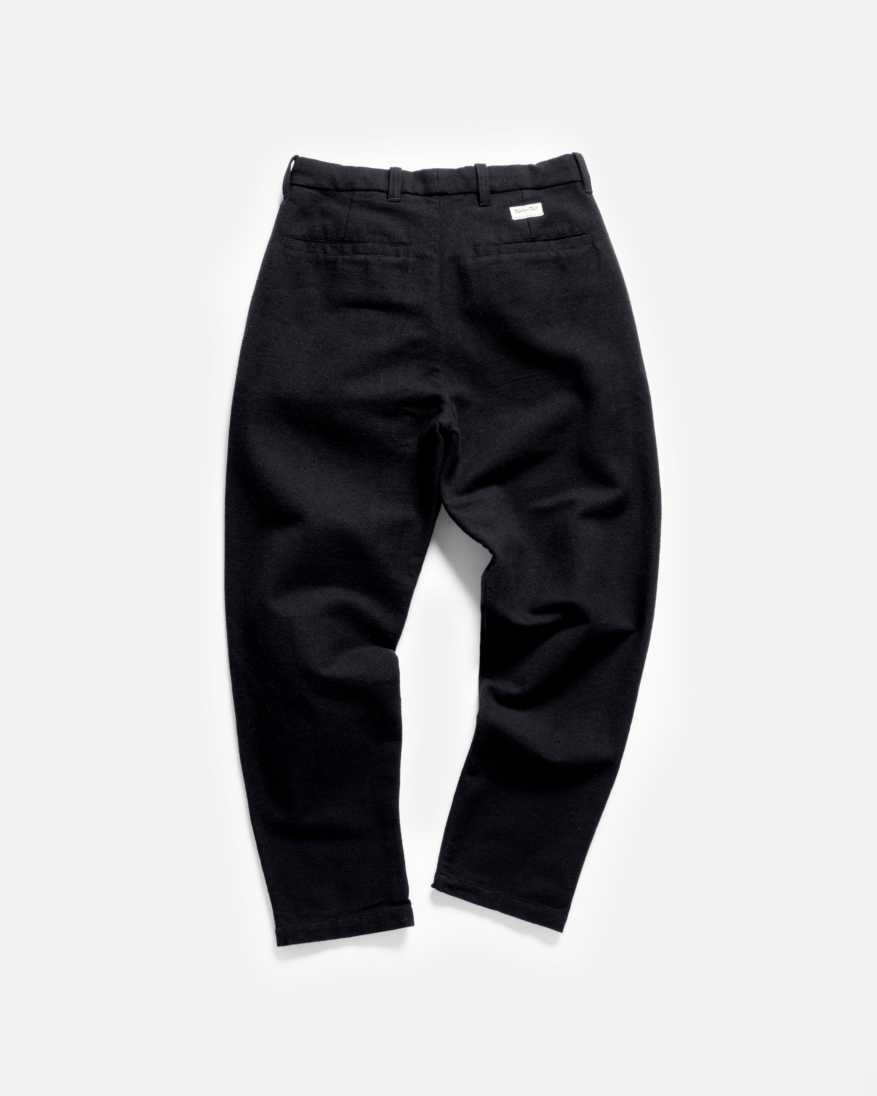 JIAN SINGLE PLEAT PANT - BLAVY HANDSPUN COTTON CANVAS – 18 East
