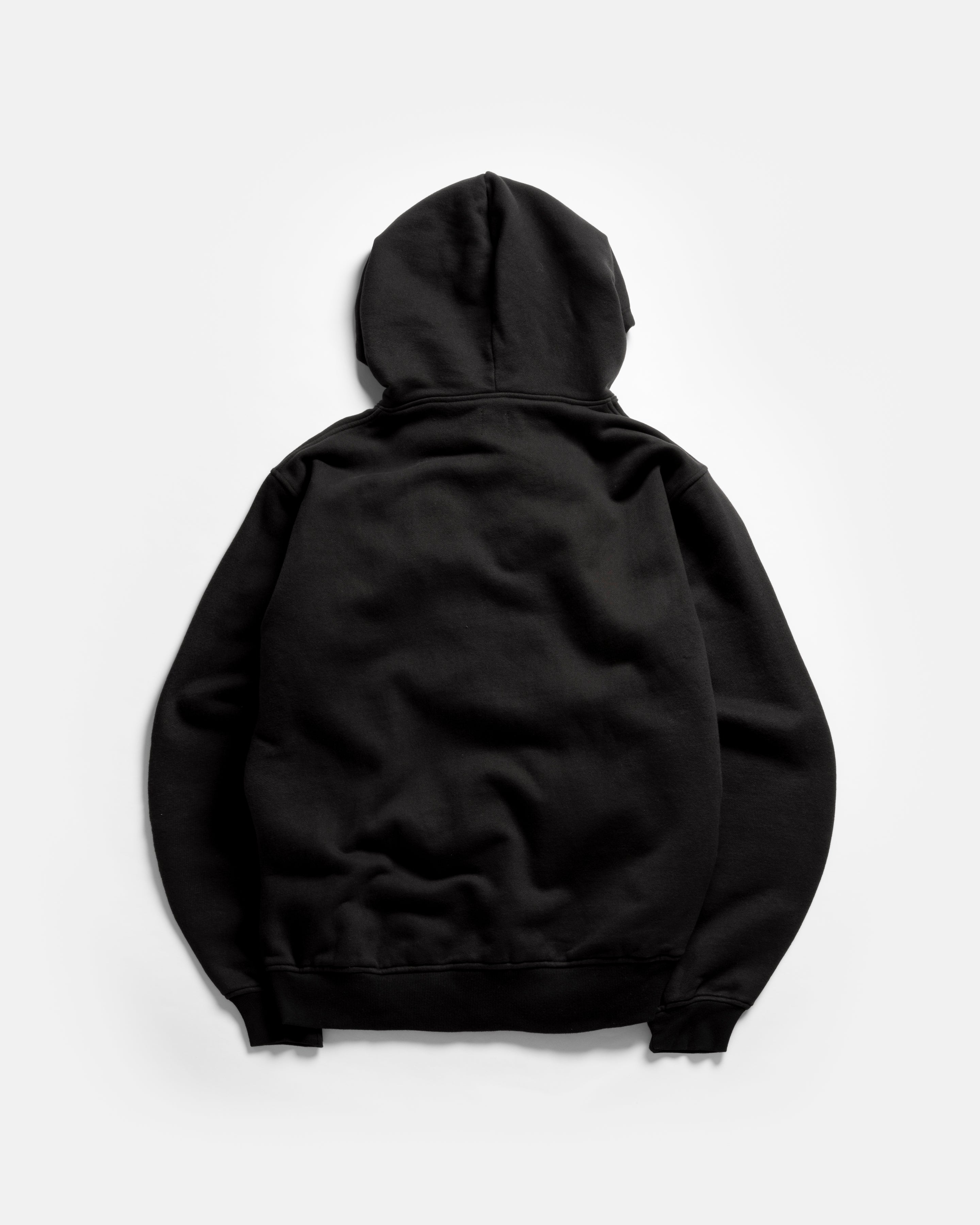 LUGO HOODED SWEATSHIRT - BLACK 19oz. ALL COTTON LOOPBACK TERRY FLEECE