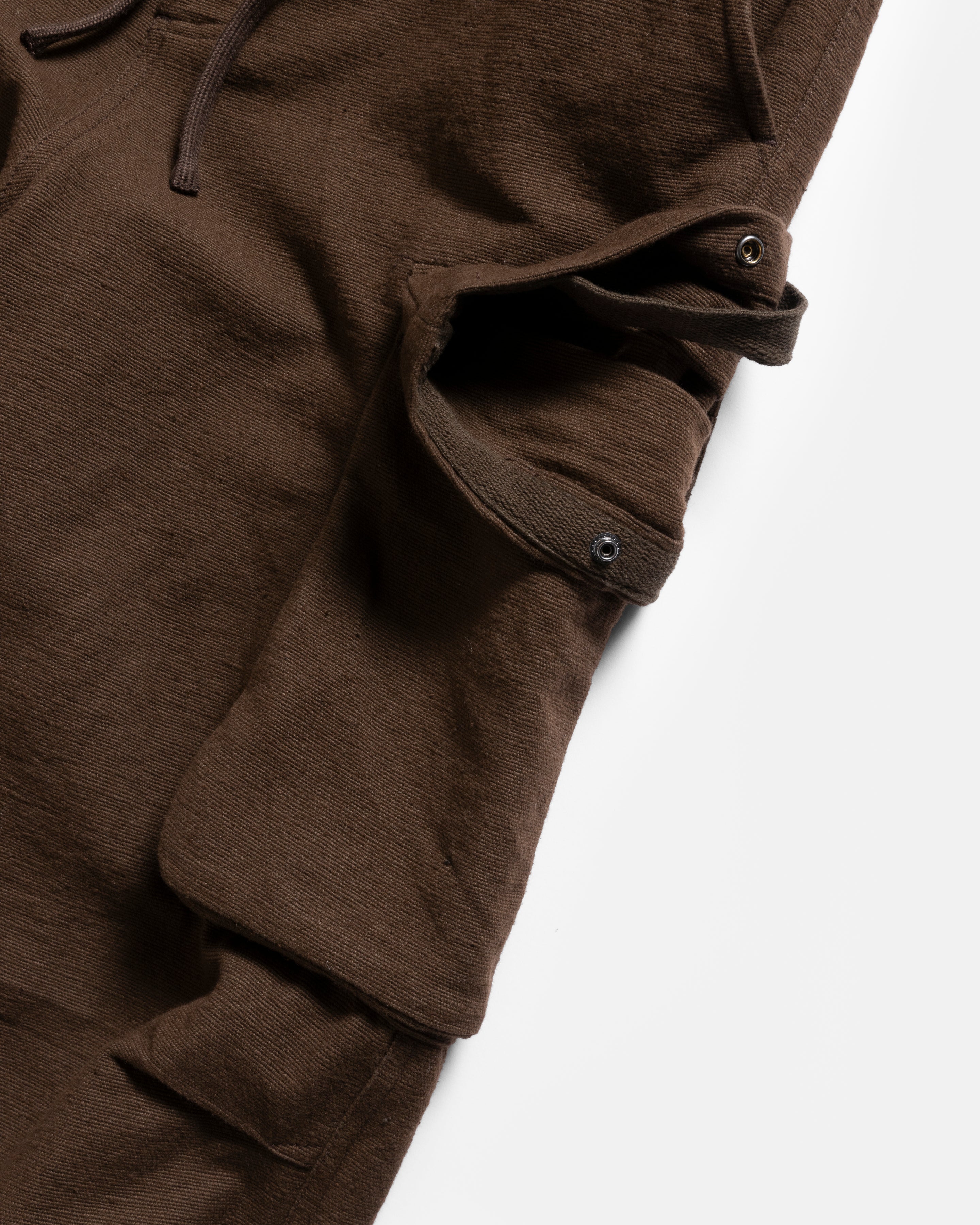 BLEECKER CARGO BALLOON PANT - CACAO KHADI COTTON DUCK – 18 East