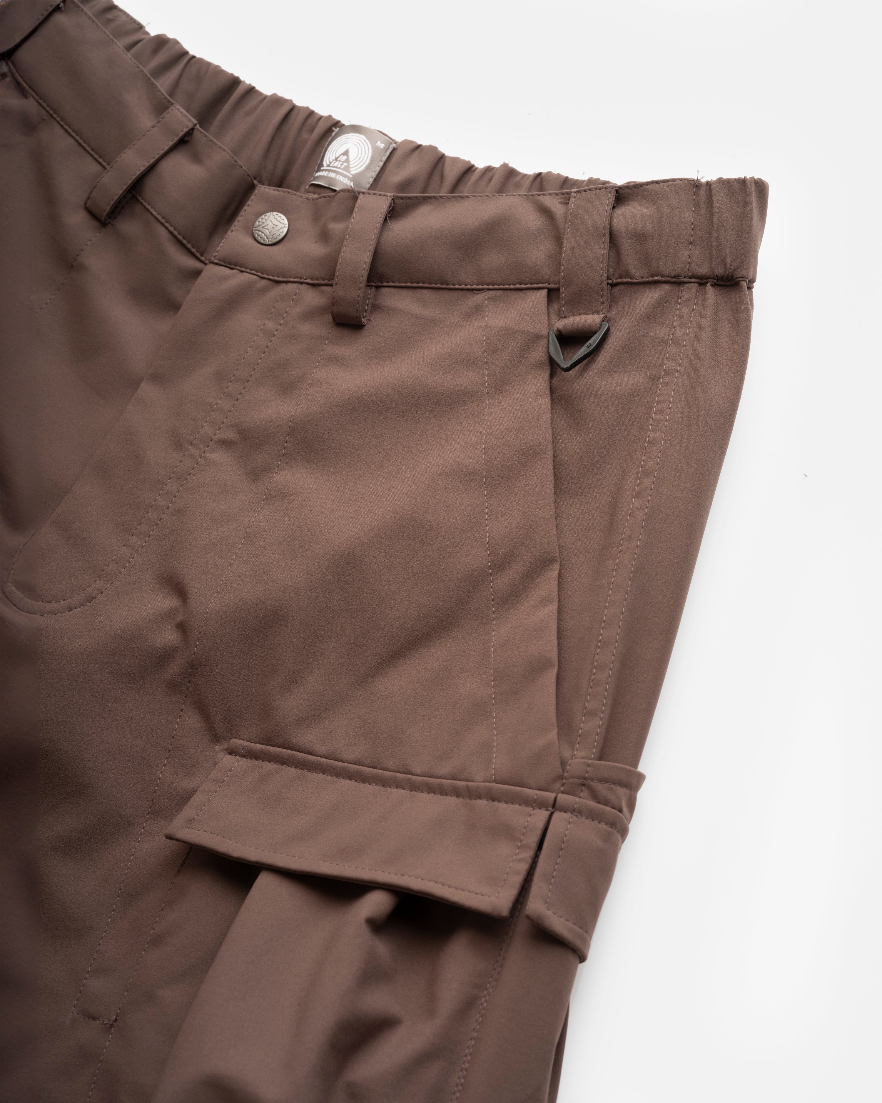 CASCADE OUTDOOR PROTECTION SYSTEM CONVERTIBLE CARGO PANT - BROWN / WASHED BLACK WATER-REPELLENT BONDED MEMBRANE