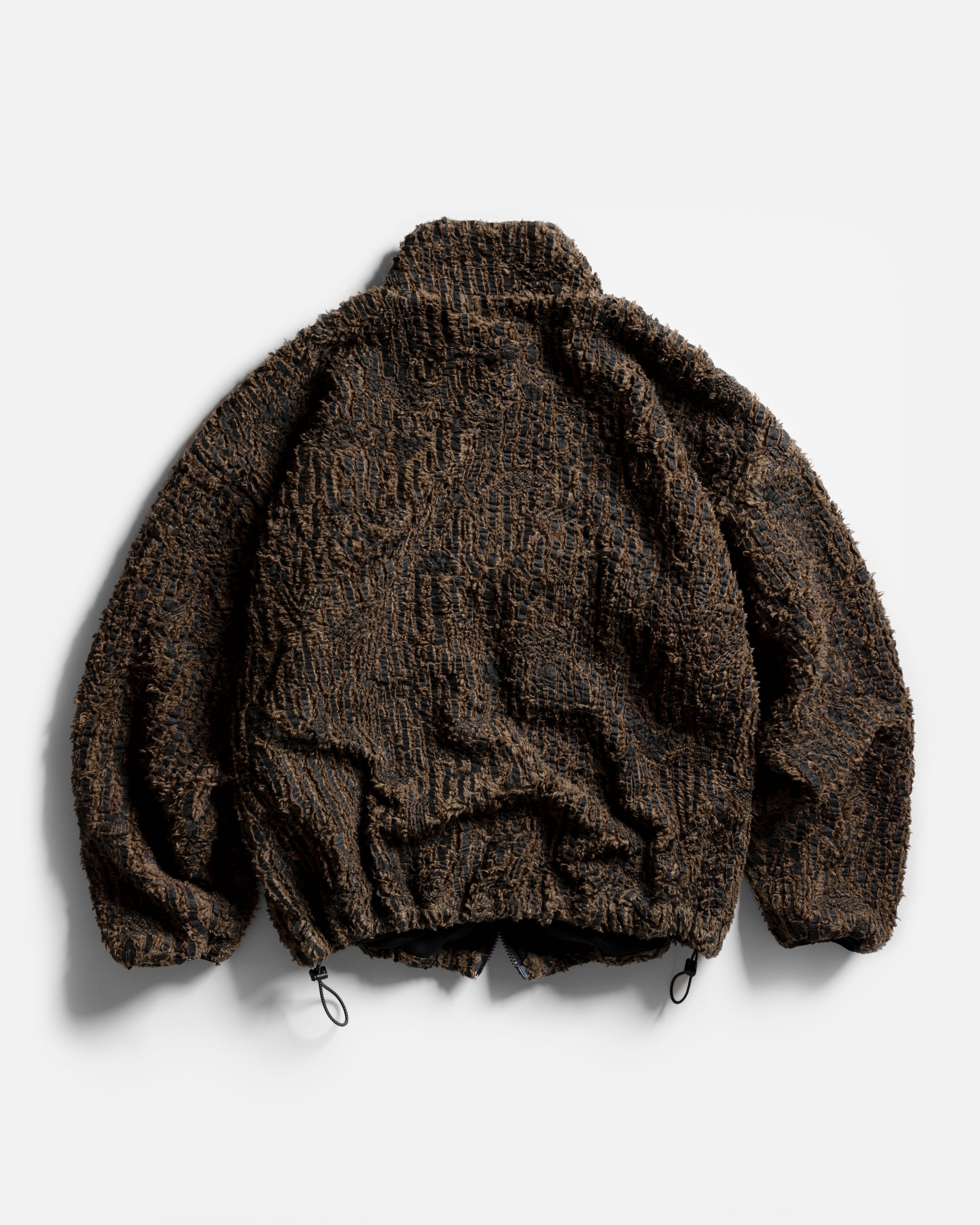 BANKS UTILITY FLEECE - DESERT PALM BLOCK PRINTED ORGANIC ORGANIC COTTON SHERPA