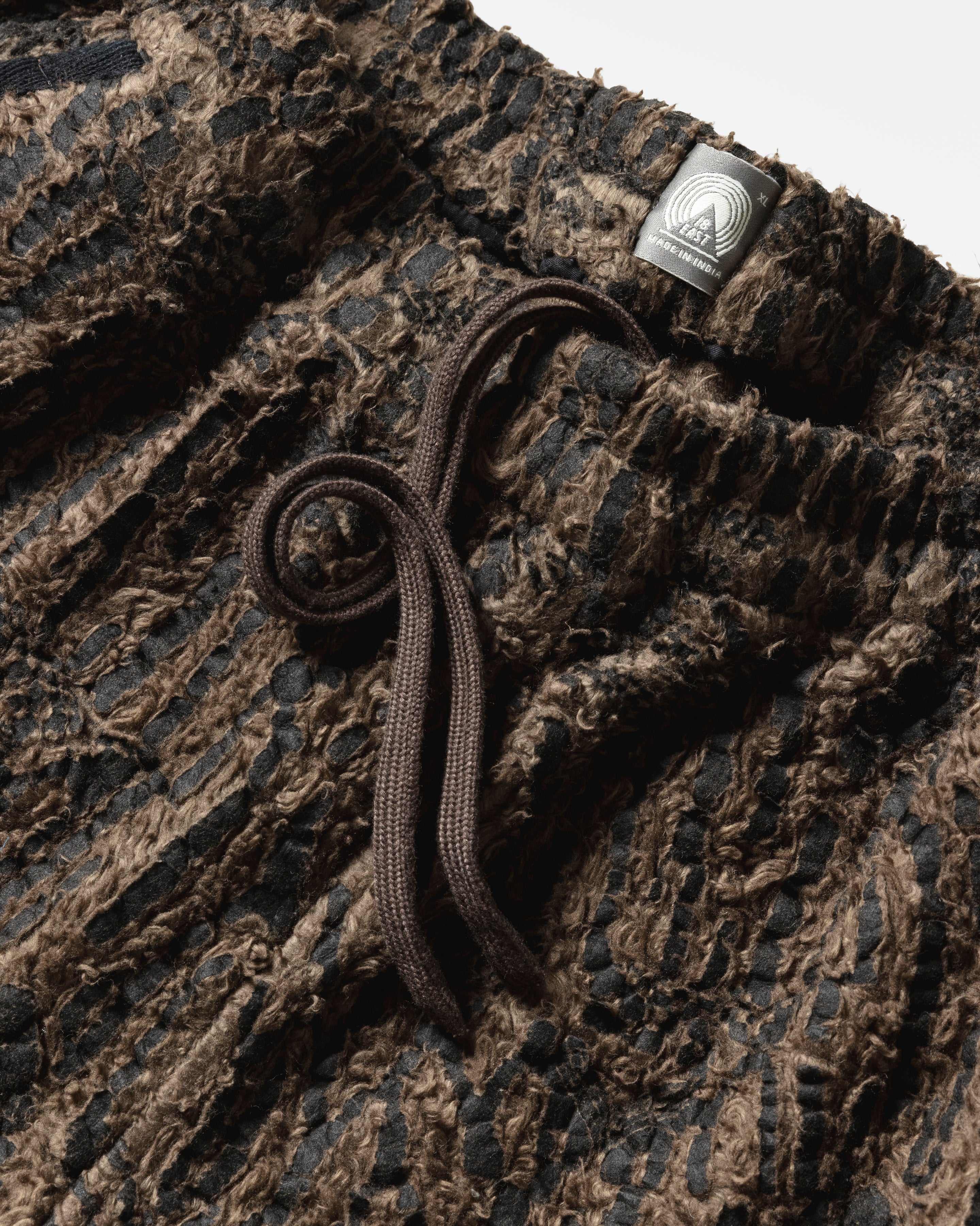 AZZADEN FLEECE PANT - DESERT PALM BLOCK PRINTED ORGANIC ORGANIC COTTON SHERPA