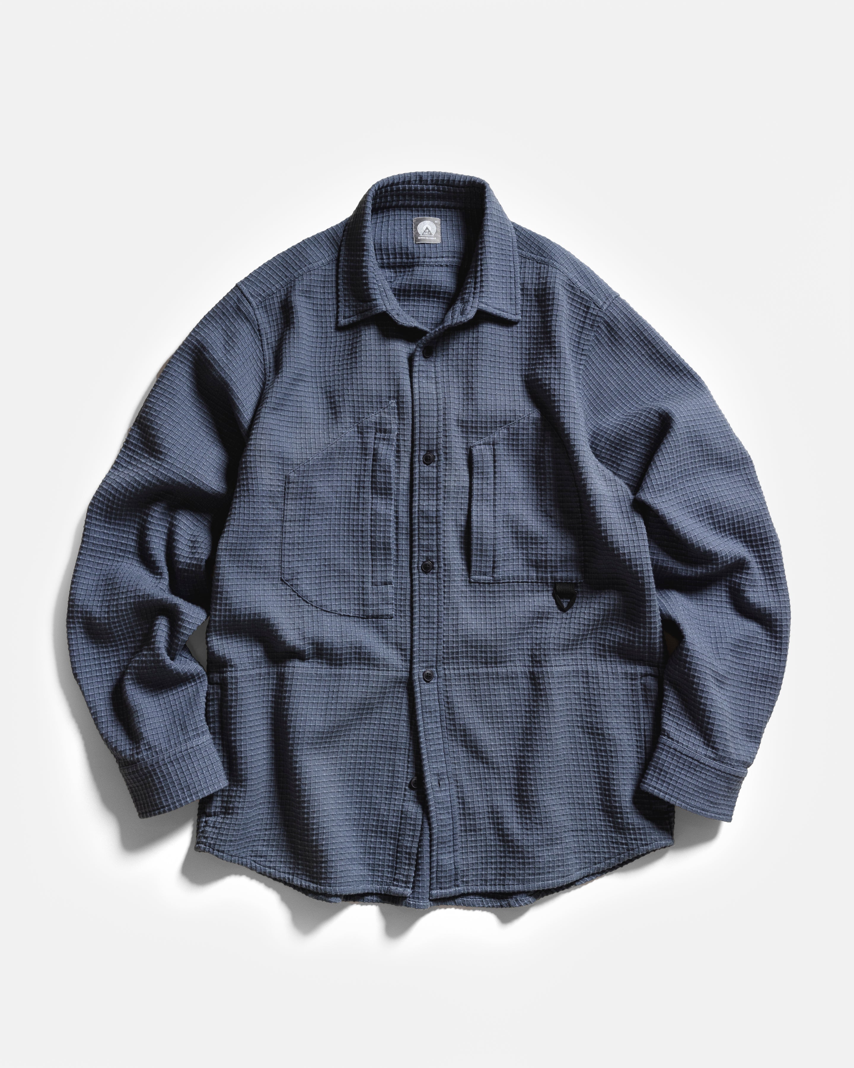 TIZI MOUNTAIN SHIRT - TURBULENCE BLUE EXPLODED RIPSTOP COTTON