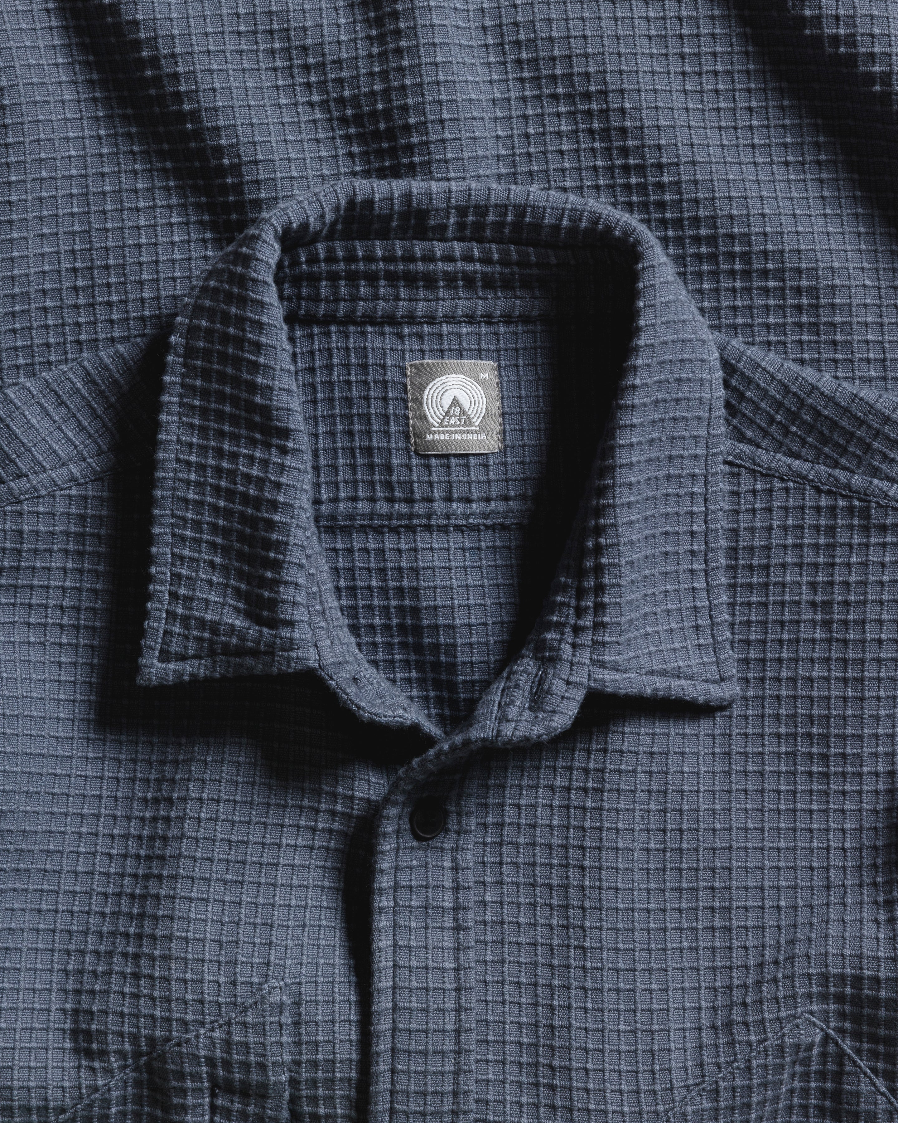 TIZI MOUNTAIN SHIRT - TURBULENCE BLUE EXPLODED RIPSTOP COTTON – 18