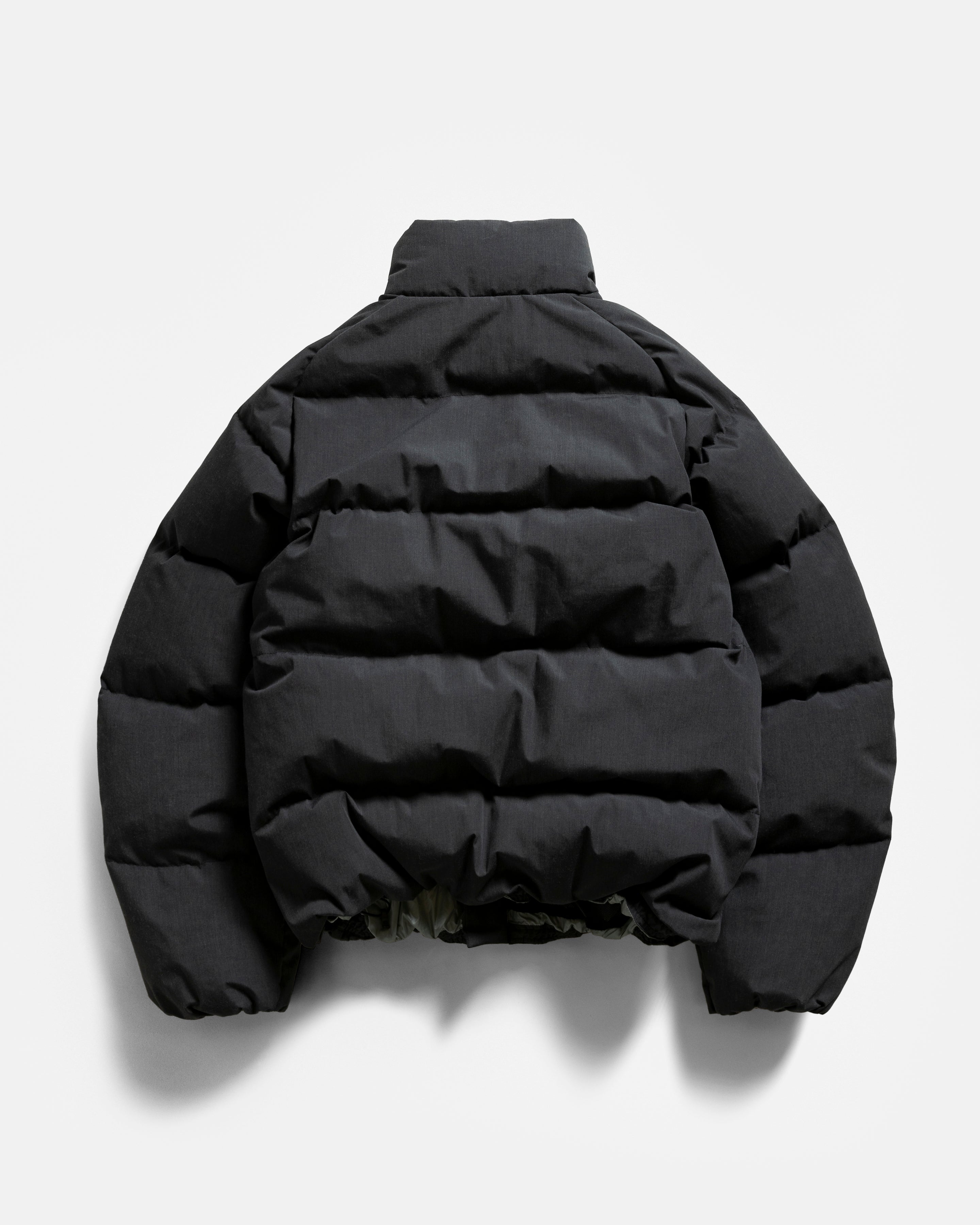 18 EAST / NANGA LOOKOUT DOWN JACKET - CHARCOAL MELANGE TAKIBI / SILVERBLUE 15DN RIPSTOP NYLON