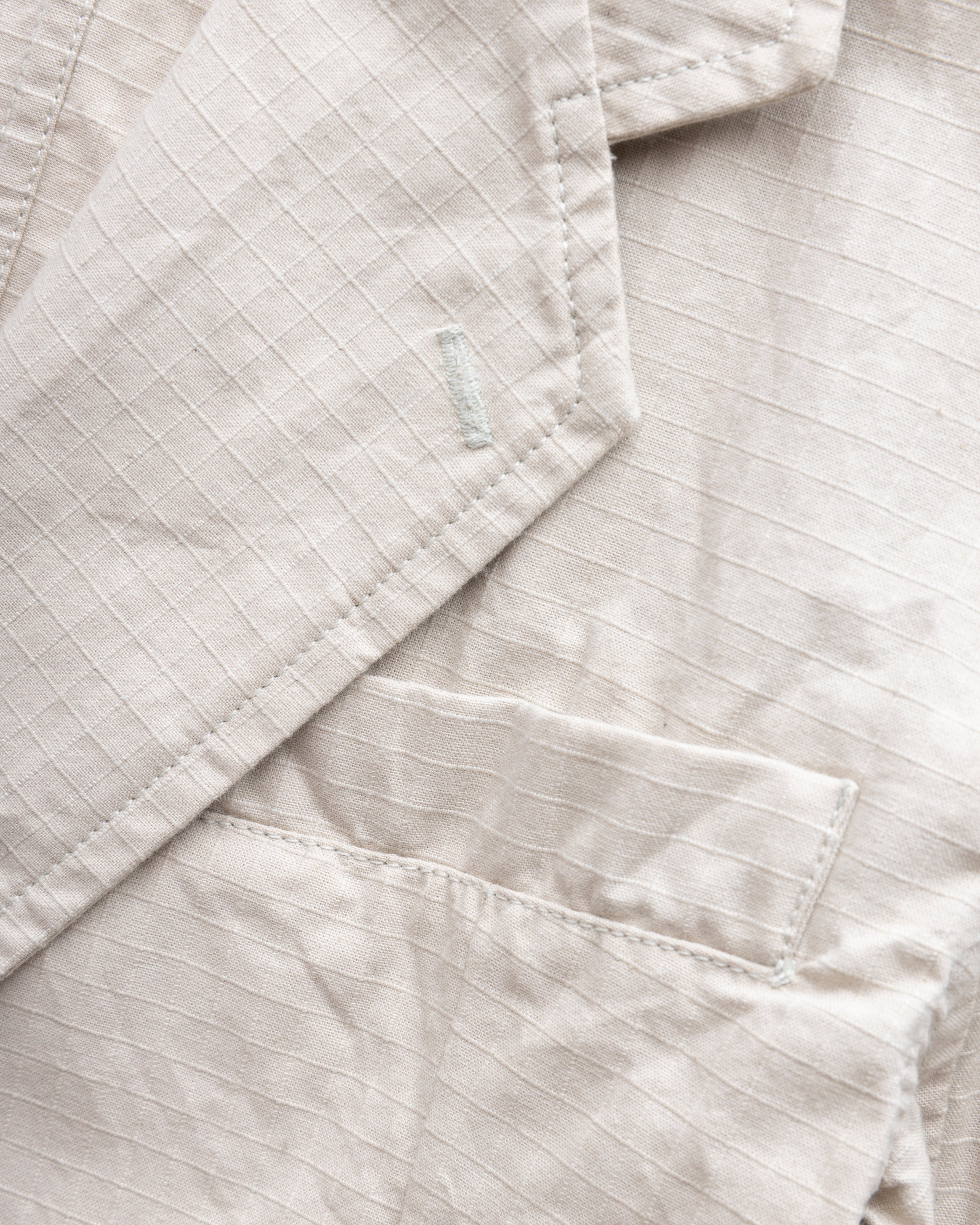 BRERA SINGLE BREASTED BLAZER - STONE COTTON RIPSTOP