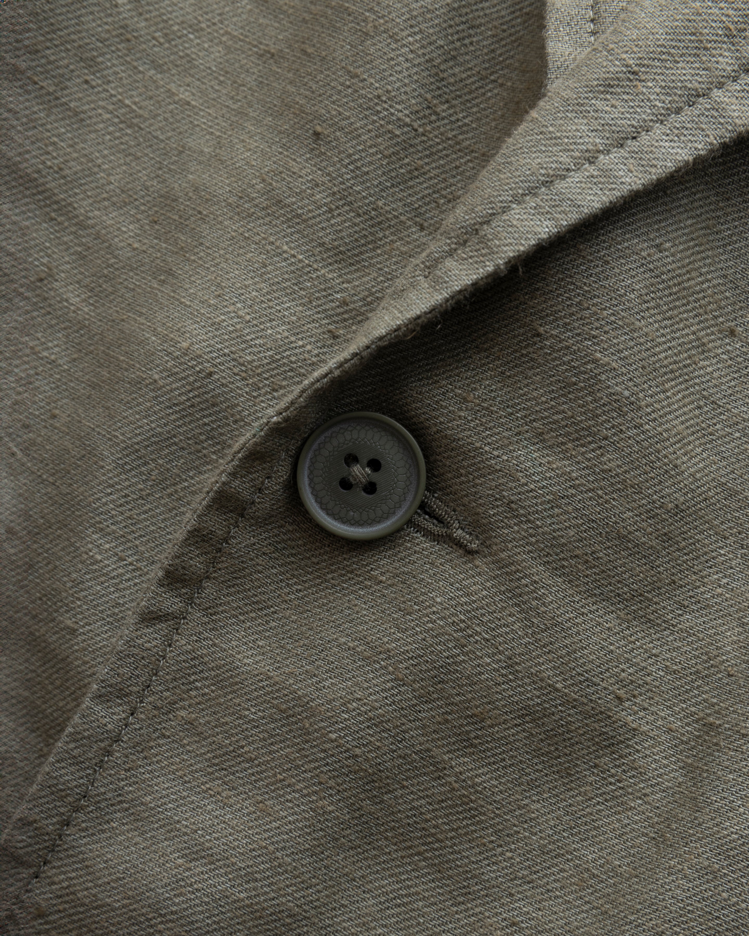 BRERA SINGLE BREASTED BLAZER - ARMY LINEN TWILL