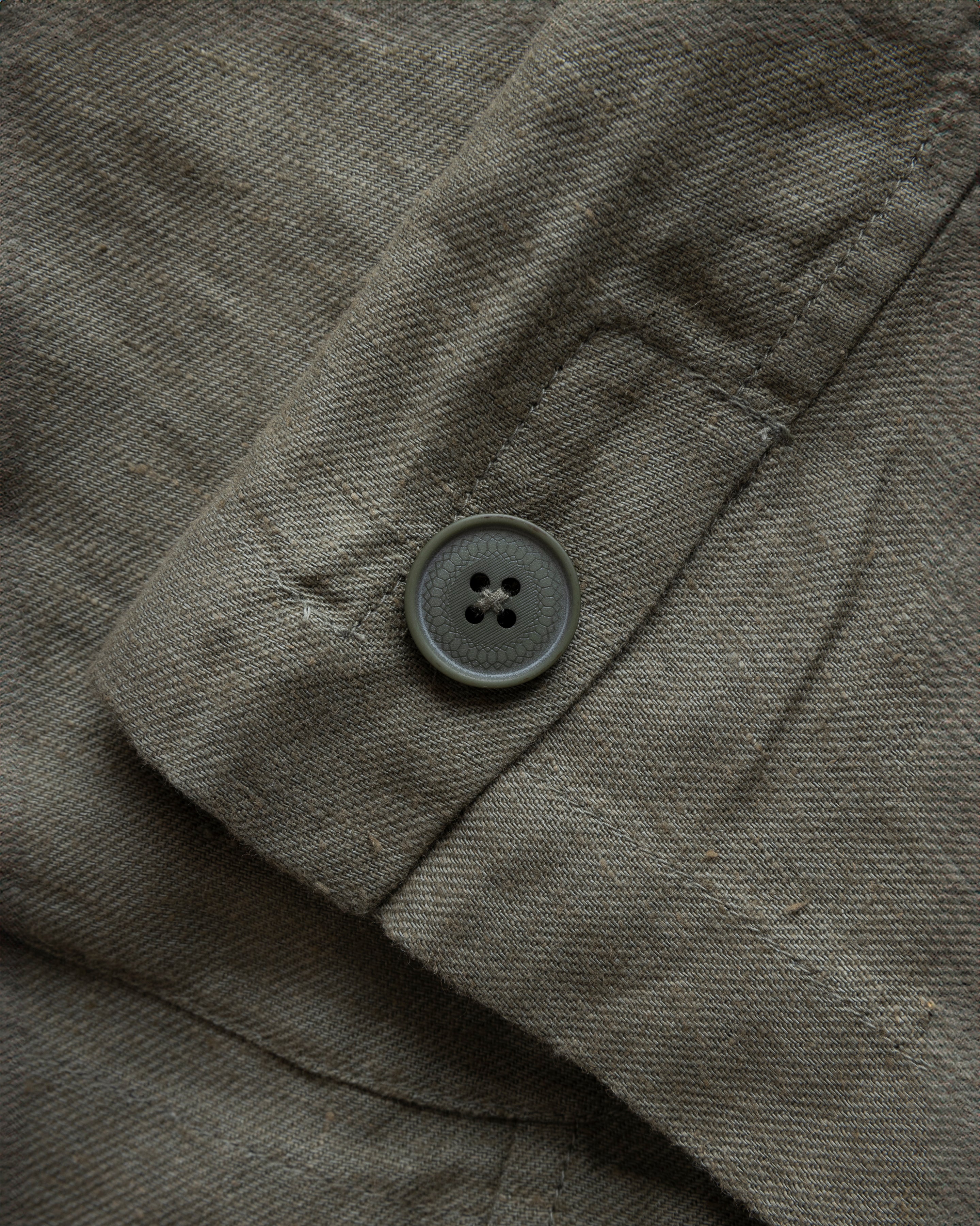 BRERA SINGLE BREASTED BLAZER - ARMY LINEN TWILL