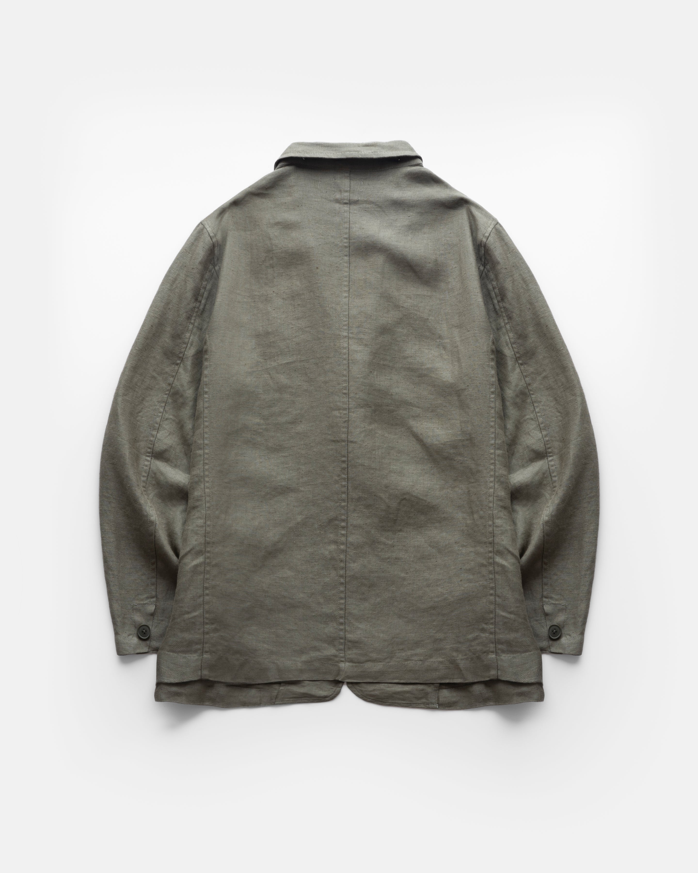 BRERA SINGLE BREASTED BLAZER - ARMY LINEN TWILL