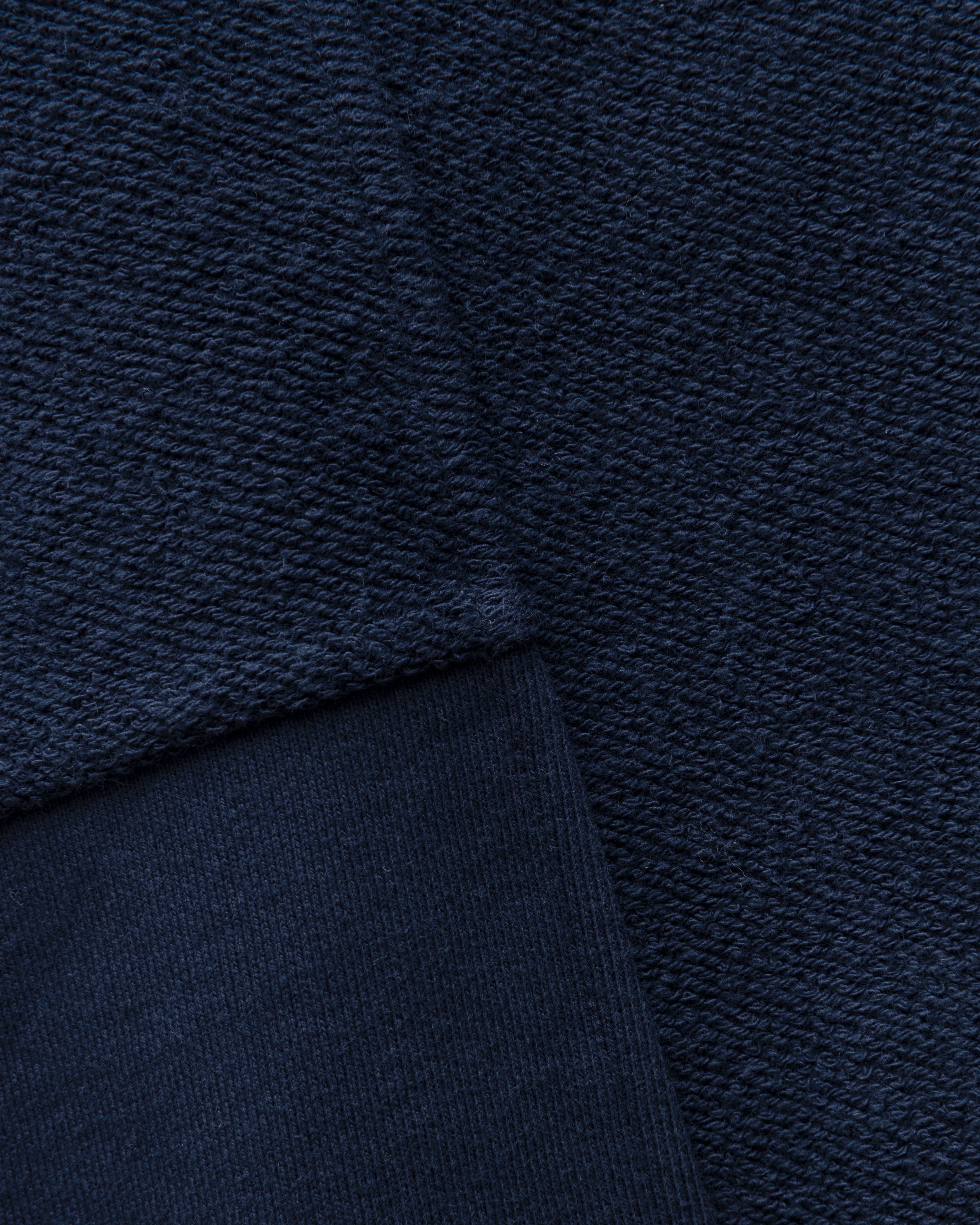 DJ CREWNECK SWEATSHIRT - WASHED NAVY TONAL PATCHWORK  19oz. ALL COTTON FLEECE