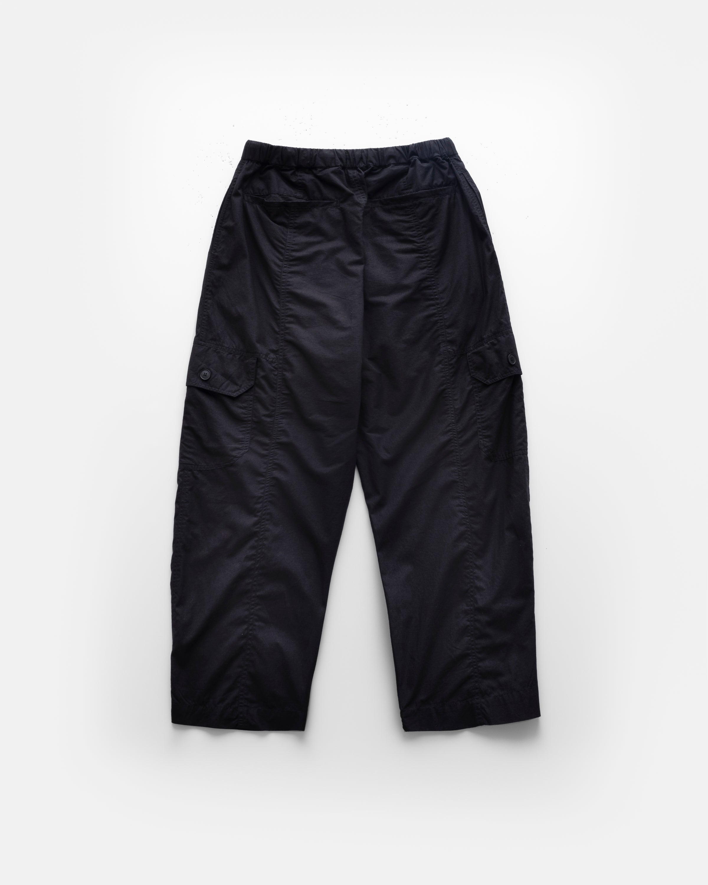 KADEN BALLOON PANT - BLACK COTTON MICRO RIPSTOP