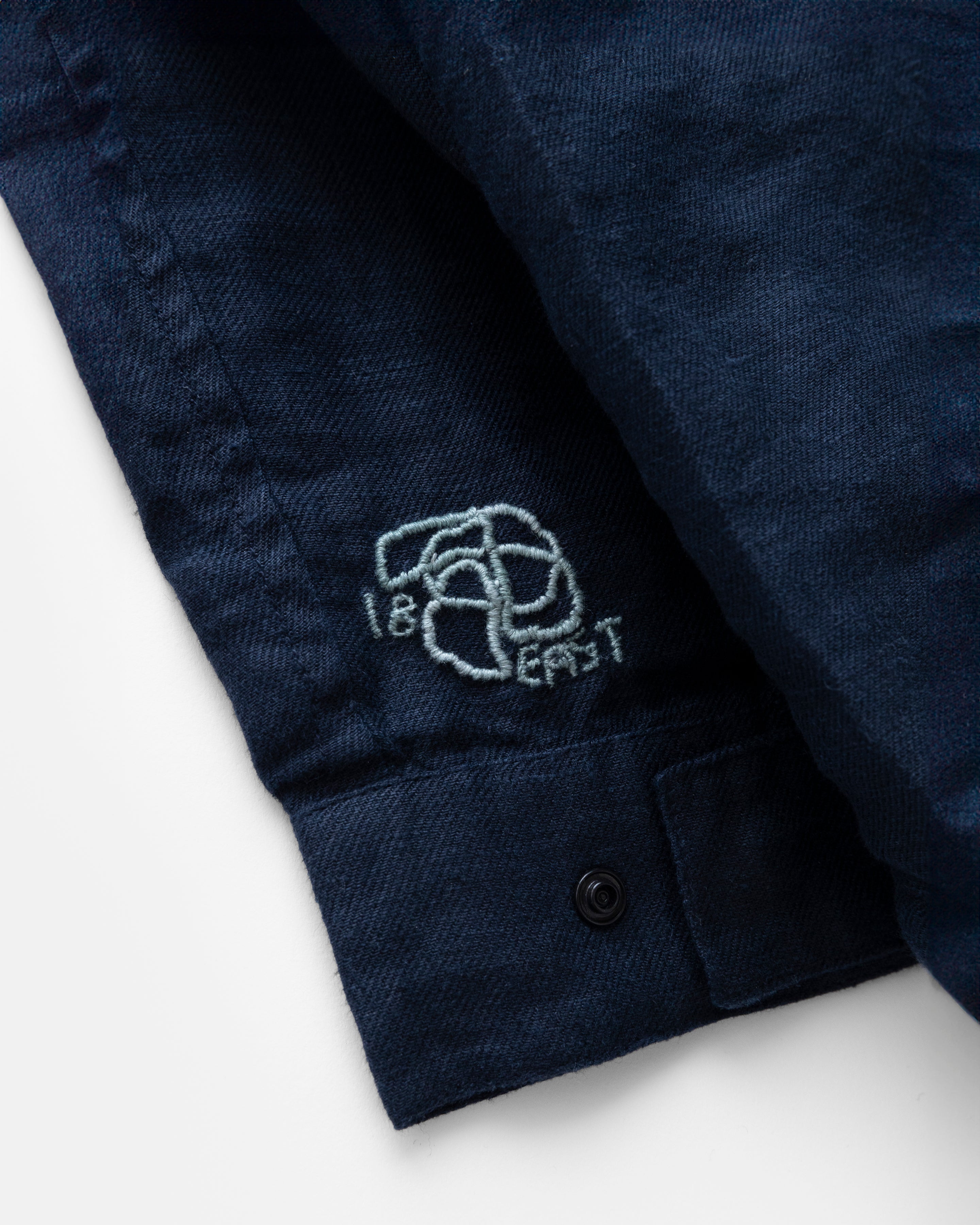 MUELLER TANKER JACKET - NAVY LINEN TWILL