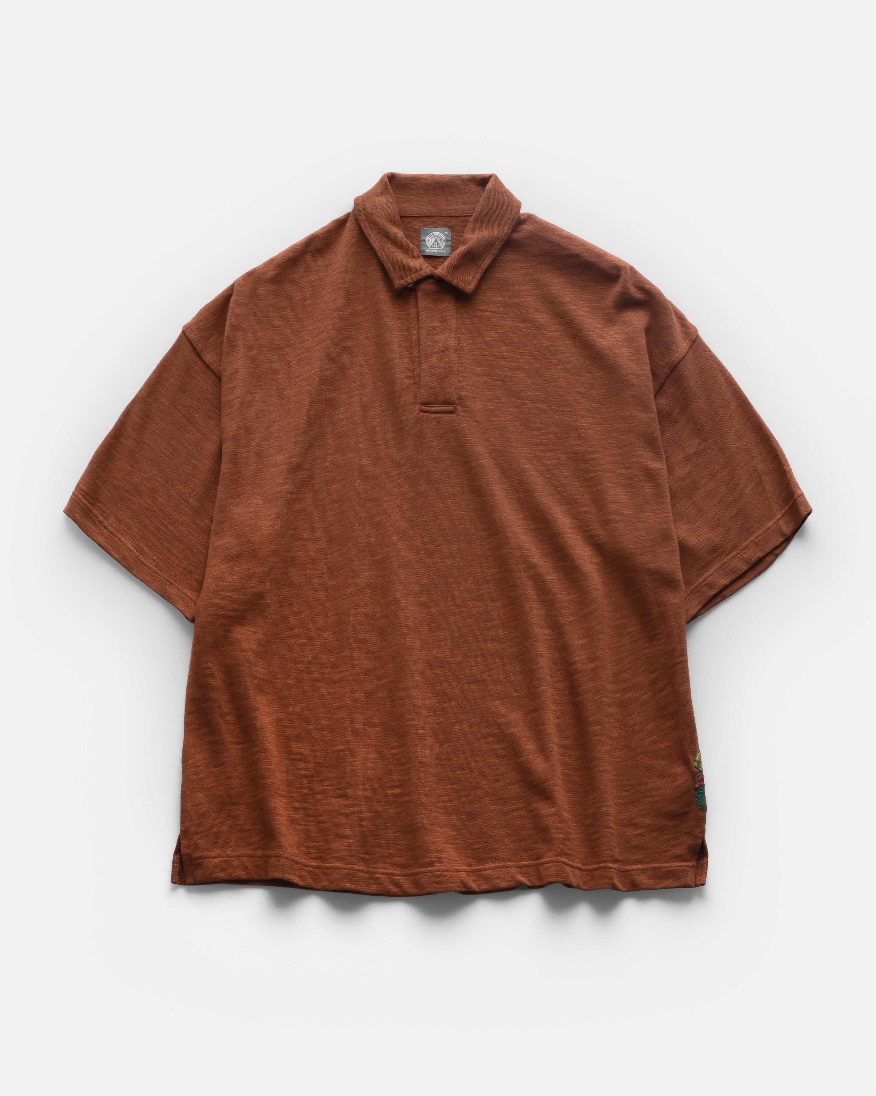 PETER SS BIG POLO - RUSSET 9.2 oz SLUB COTTON JERSEY