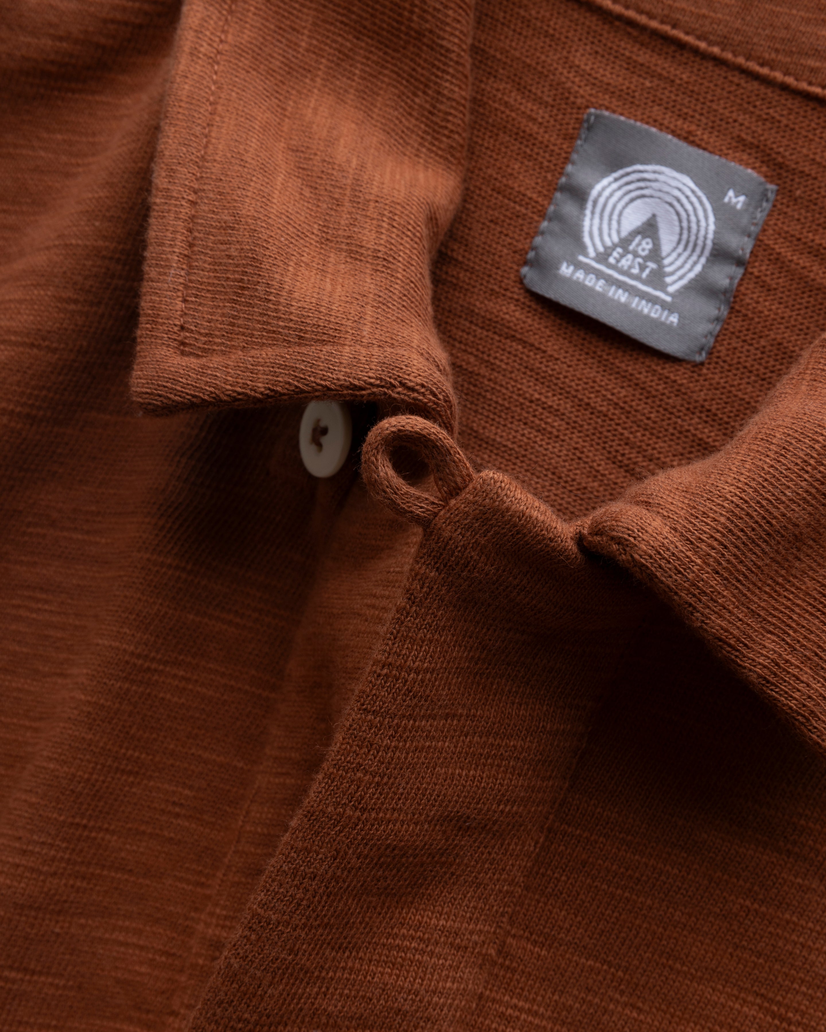 PETER SS BIG POLO - RUSSET 9.2 oz SLUB COTTON JERSEY