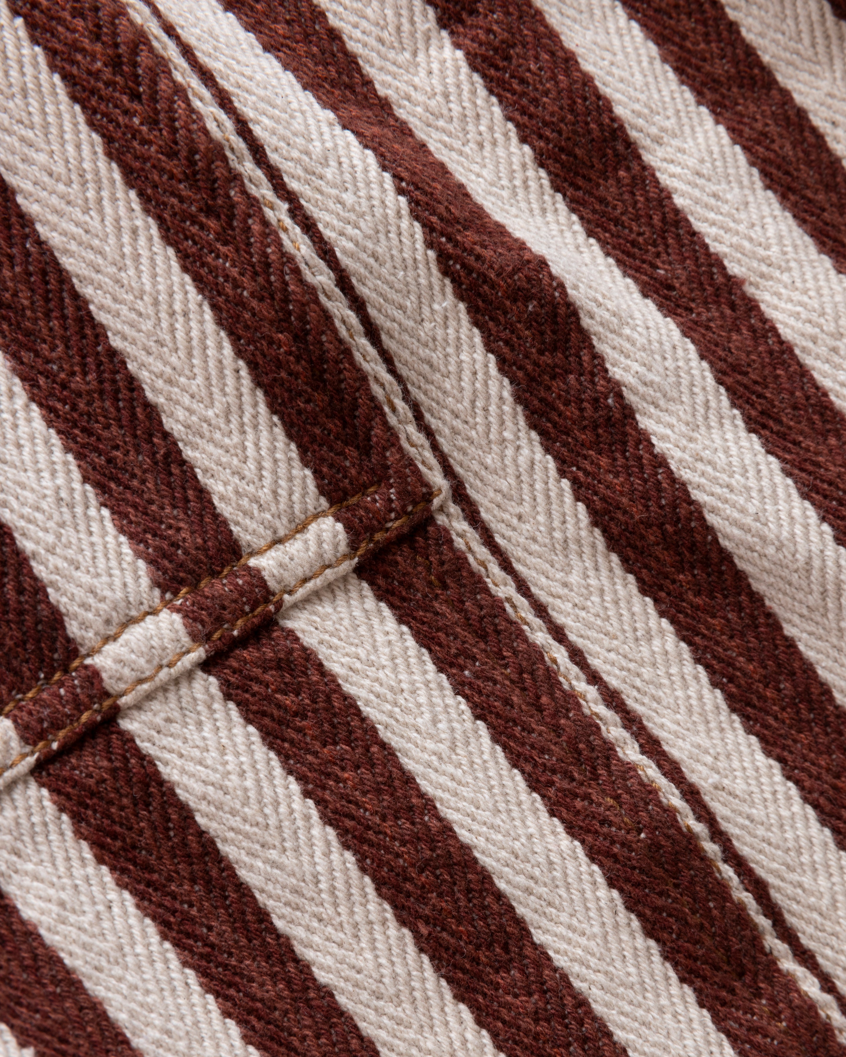 LOTUS CARPENTER SHORT - ECRU / SIERRA RUSSET AWNING STRIPED HERRINGBONE DENIM