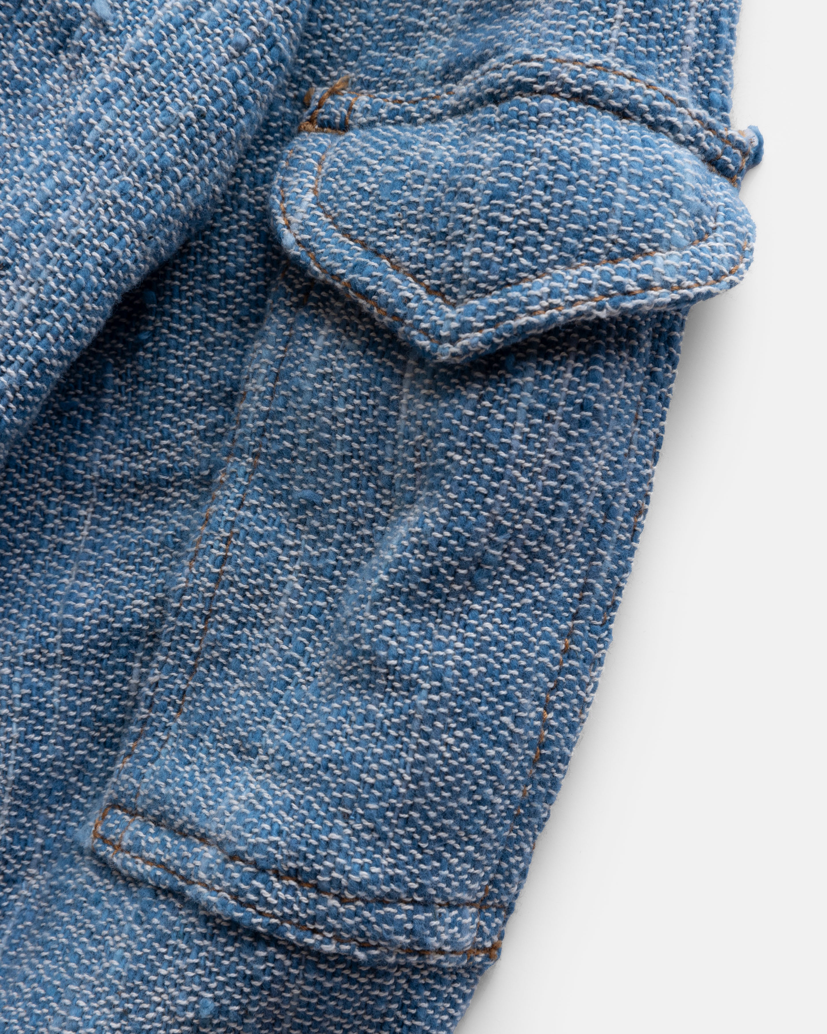 SIELLO UTILITY JACKET - NATURAL INDIGO YARNED DYED KHADI DENIM