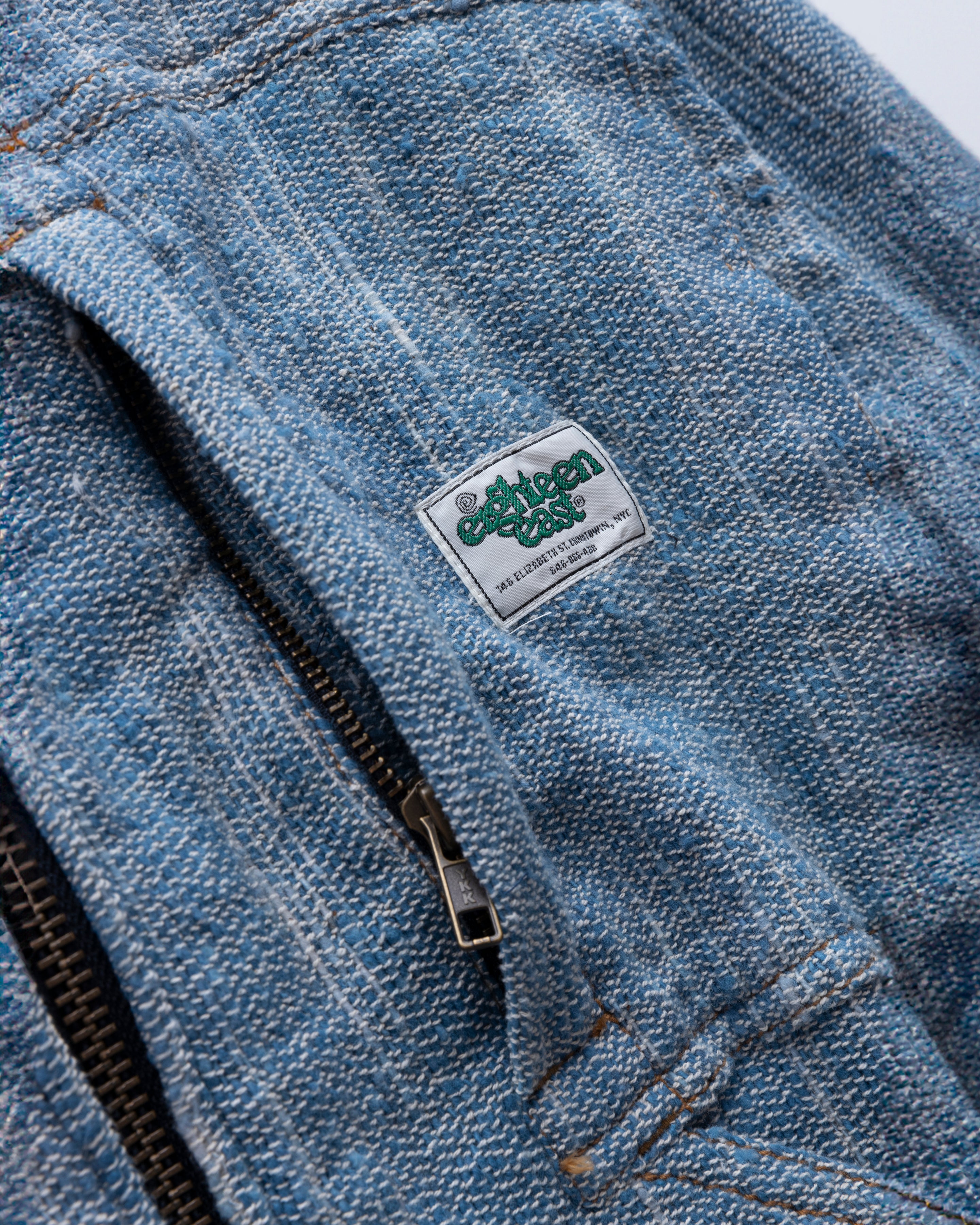 SIELLO UTILITY JACKET - NATURAL INDIGO YARNED DYED KHADI