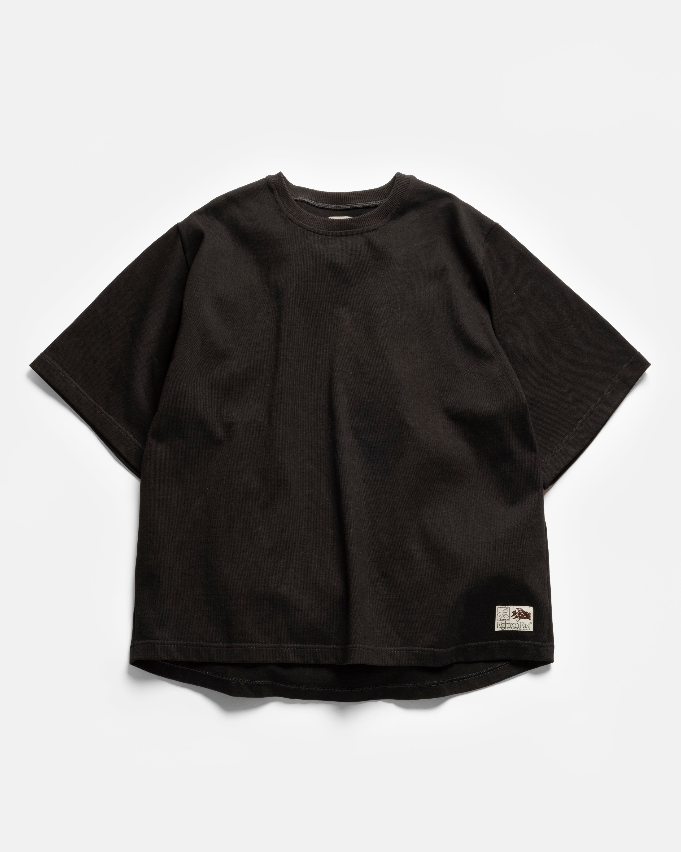 GRAHAME BIG TEE - BLACK HEAVYWEIGHT COTTON JERSEY