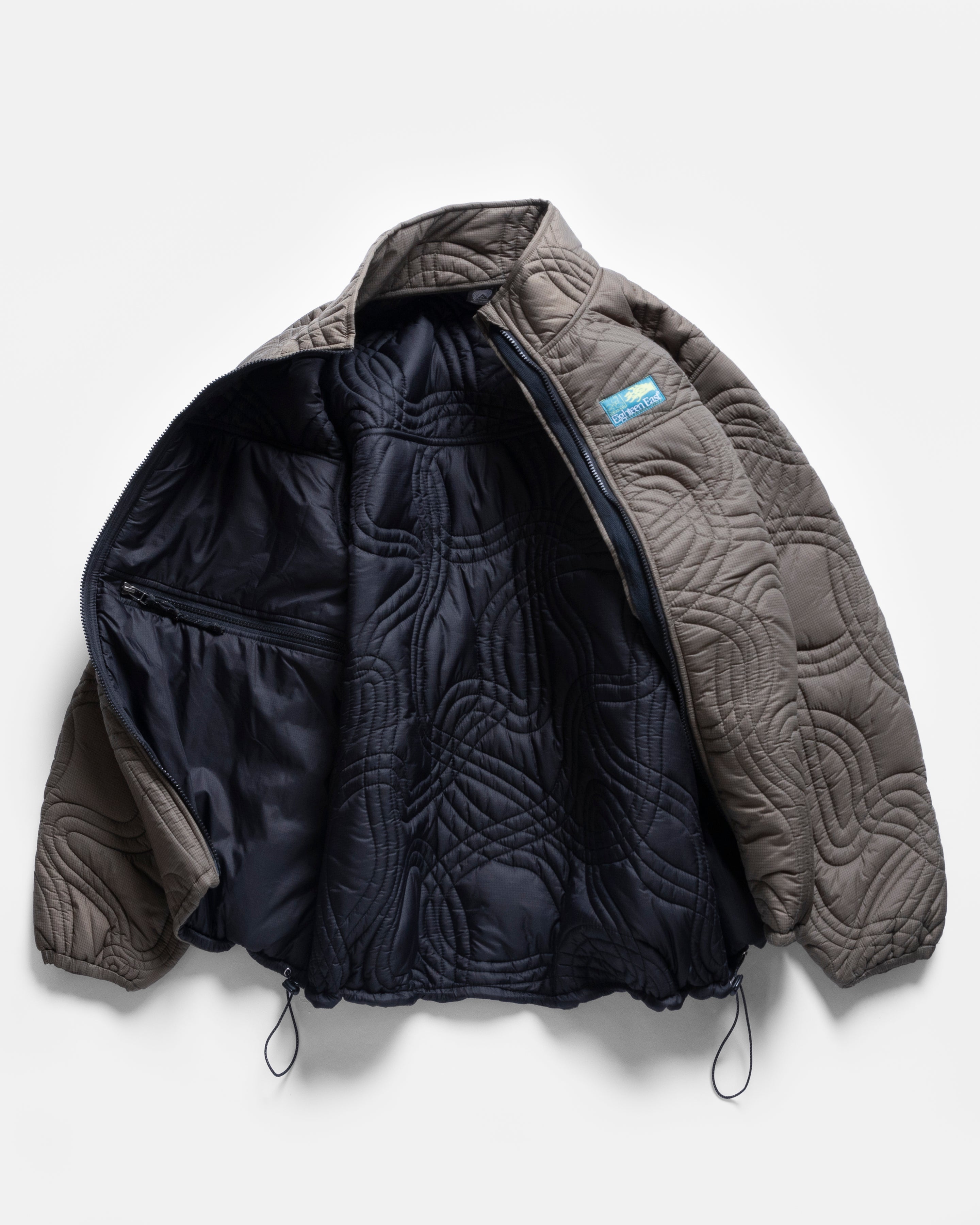 TRACKS QUILTED JACKET - O.D. GREEN FLYWEIGHT NYLON RIPSTOP