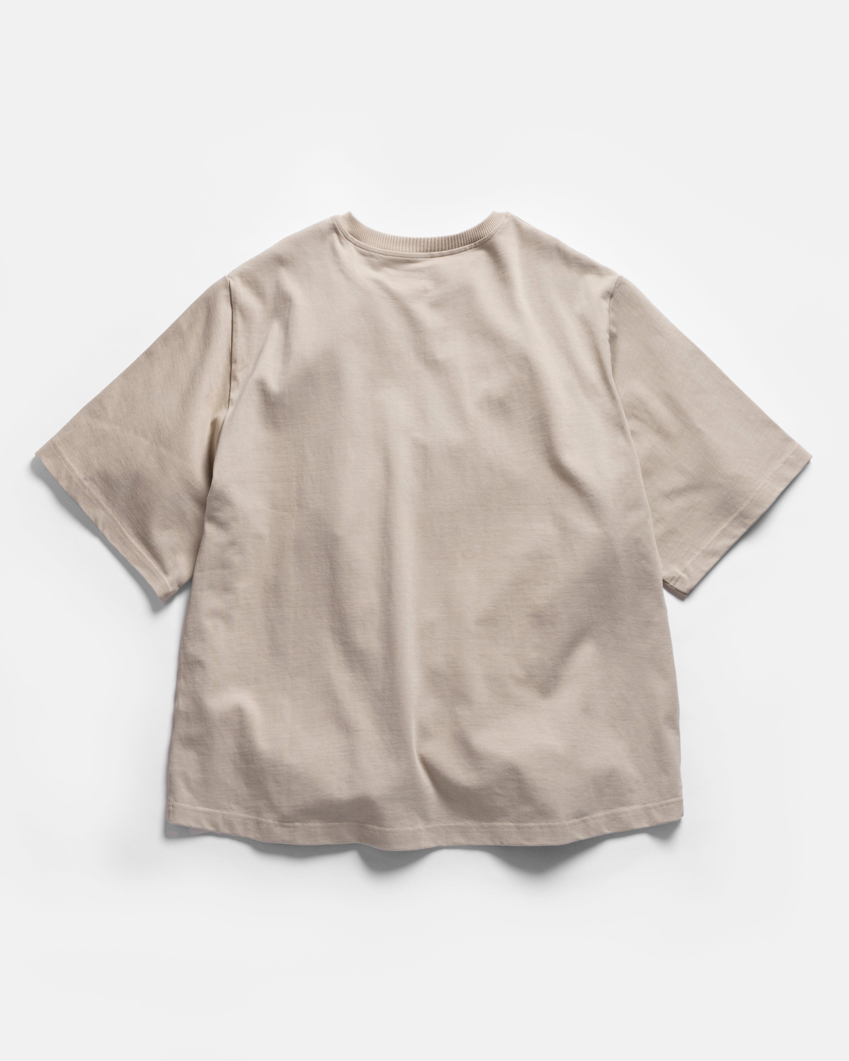 GRAHAME BIG TEE - PARCHMENT HEAVYWEIGHT COTTON JERSEY