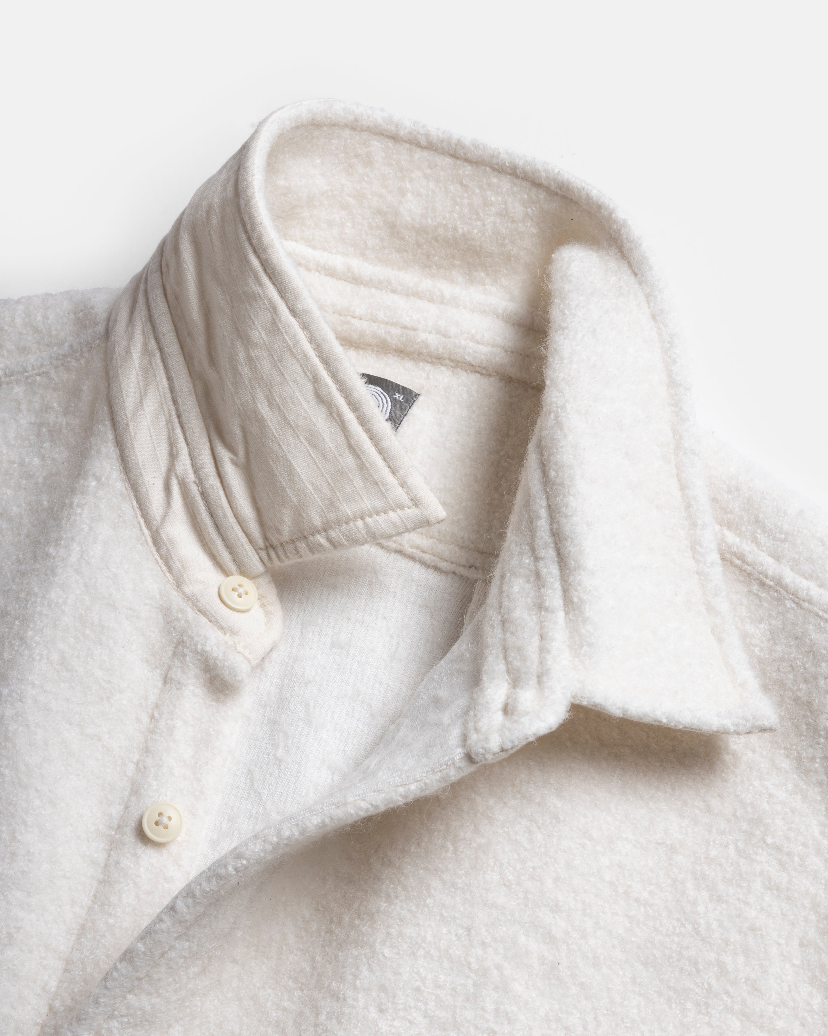 BACLIFF ABSTRACT POCKET WORK SHIRT - SALT WOOLEN BOUCLÉ