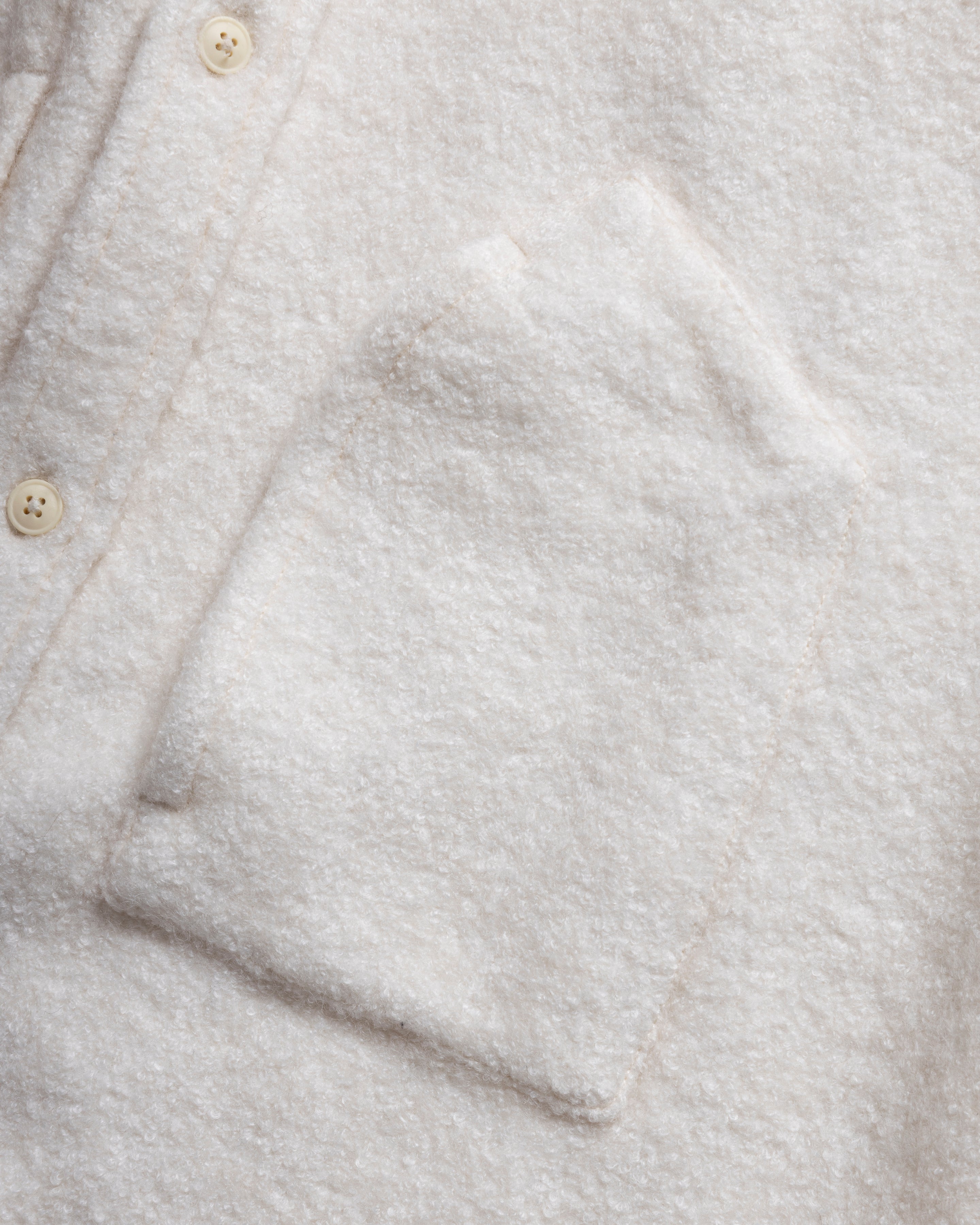 BACLIFF ABSTRACT POCKET WORK SHIRT - SALT WOOLEN BOUCLÉ