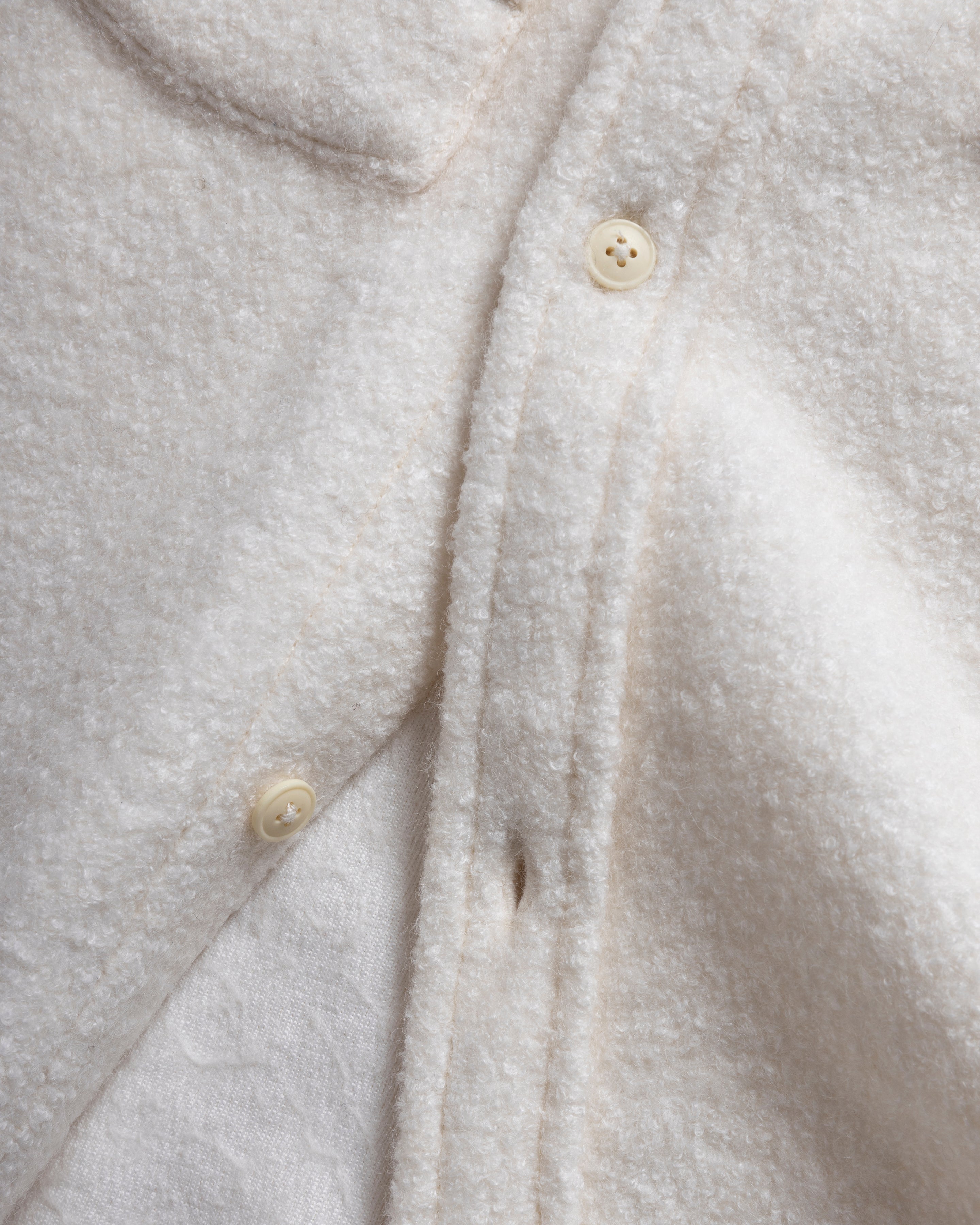 BACLIFF ABSTRACT POCKET WORK SHIRT - SALT WOOLEN BOUCLÉ