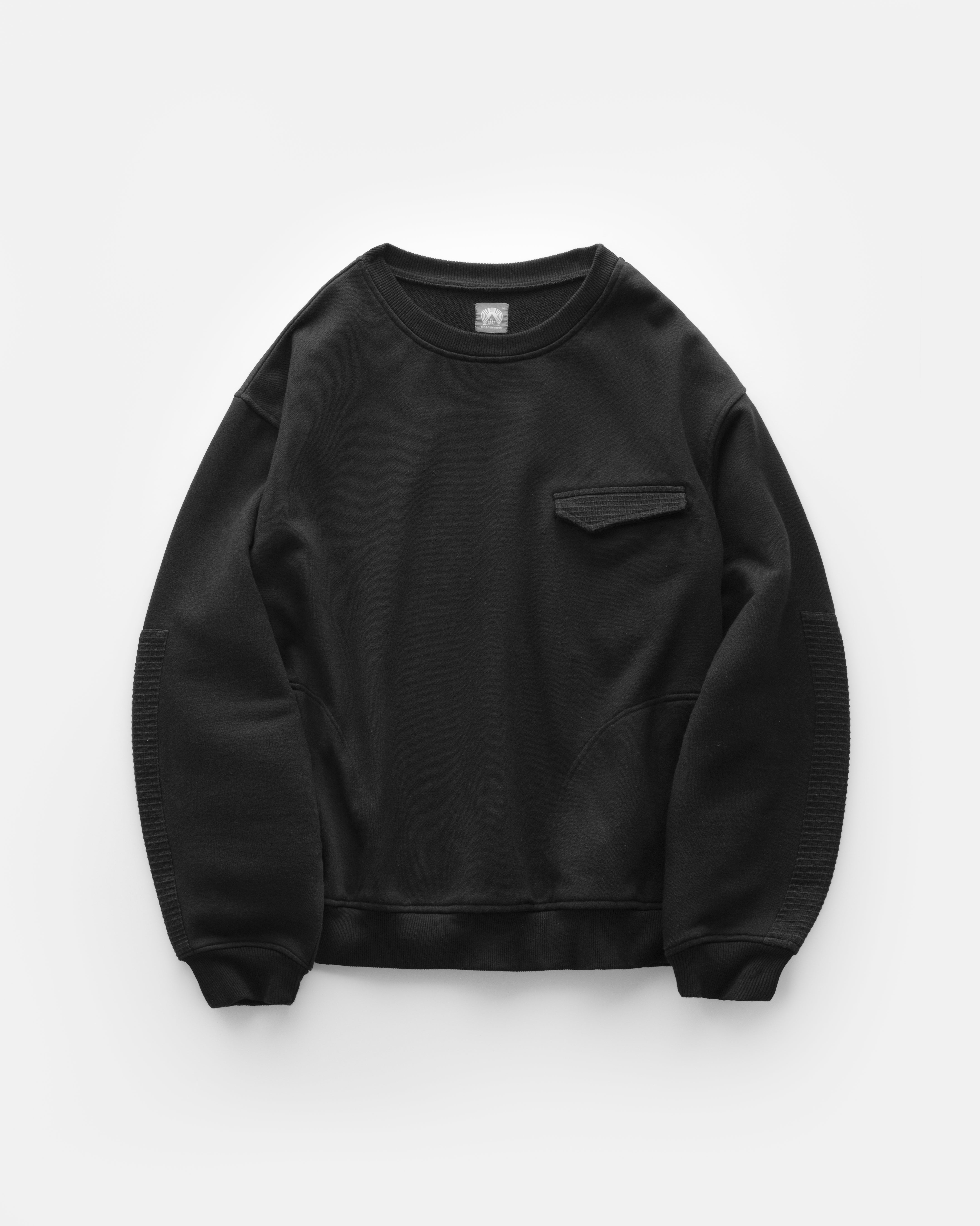 BEACON CREWNECK SWEATSHIRT - BLACK 19oz. ALL COTTON LOOPBACK TERRY 