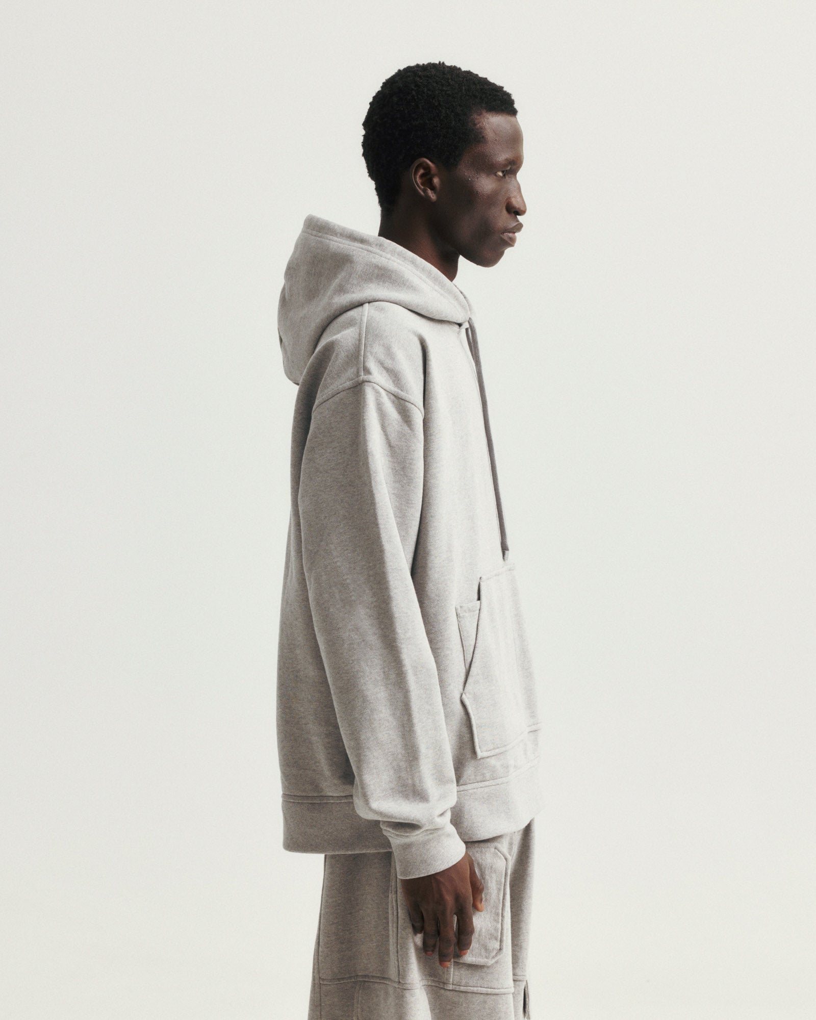 NOVIS HOODED SWEATSHIRT - PRACTICE HEATHER 19oz. ALL COTTON LOOPBACK TERRY FLEECE