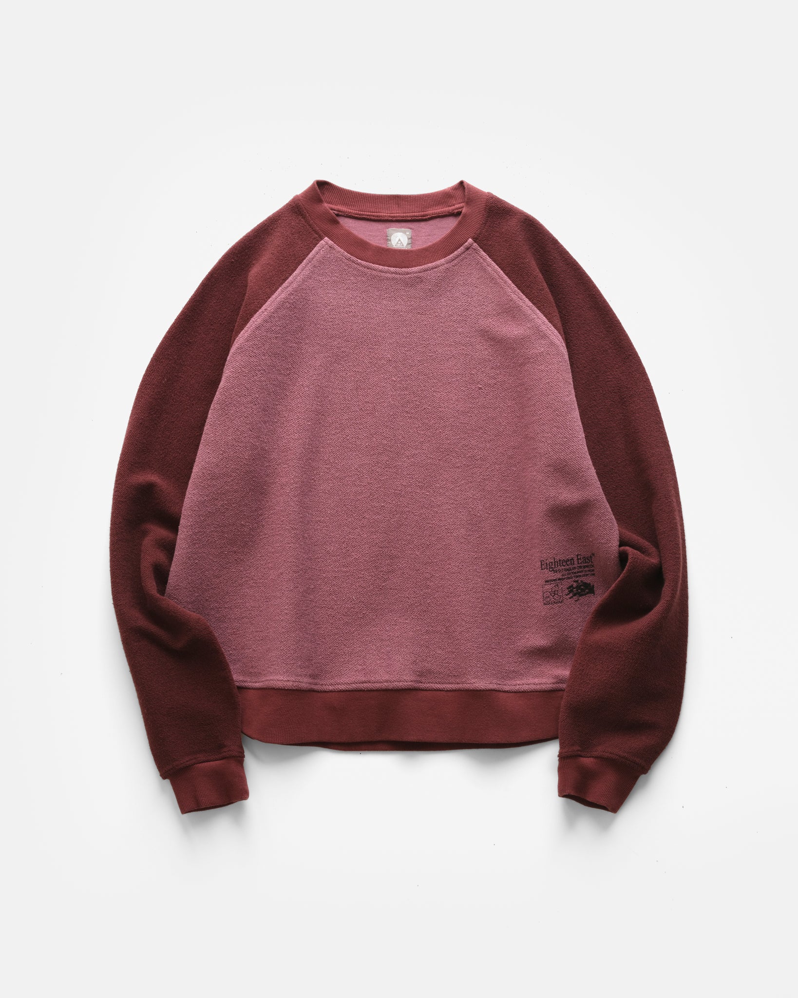 Burgundy crew 2025 neck sweatshirt