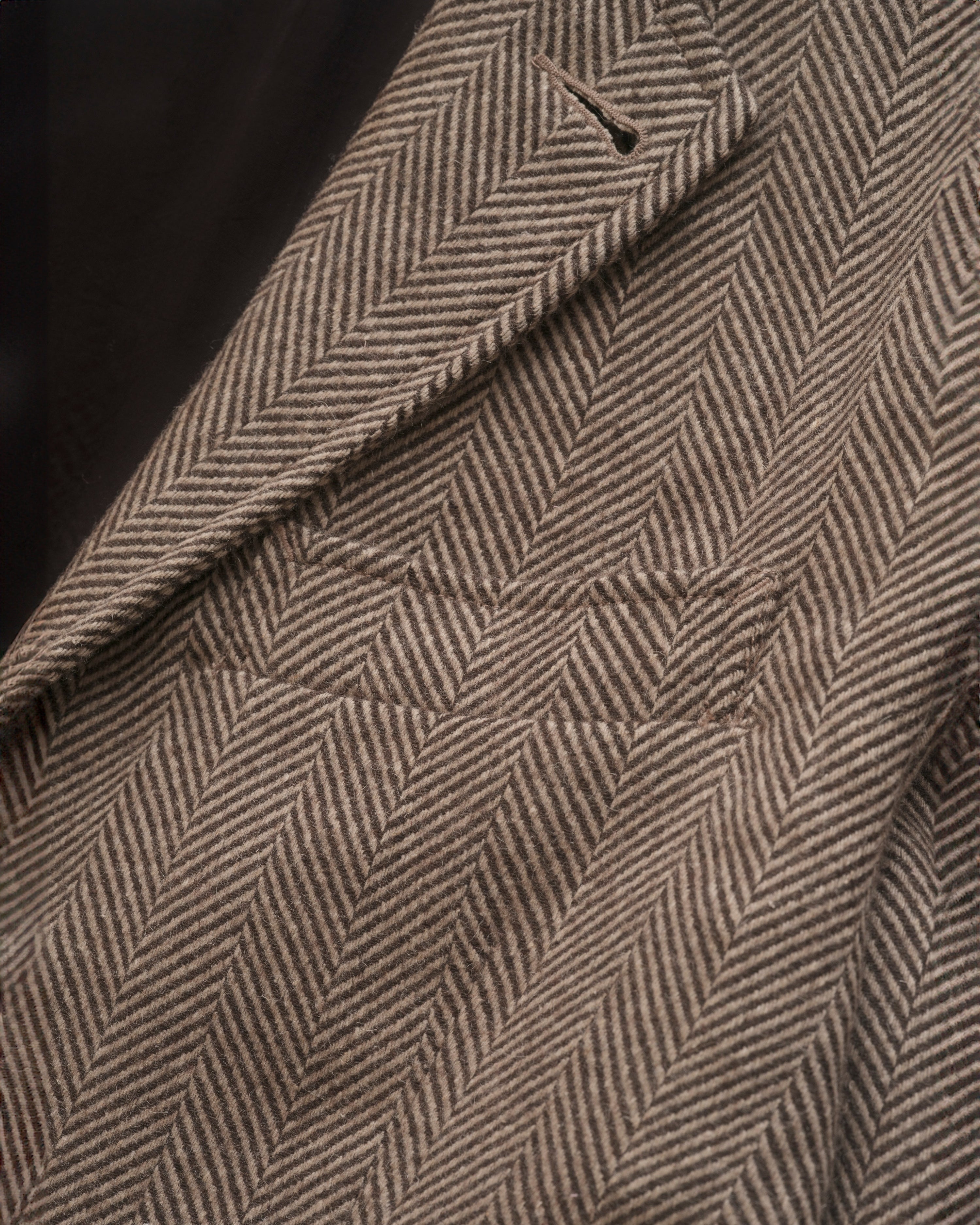 COSTA BLAZER - TONAL BROWN HERRINGBONE WOOL