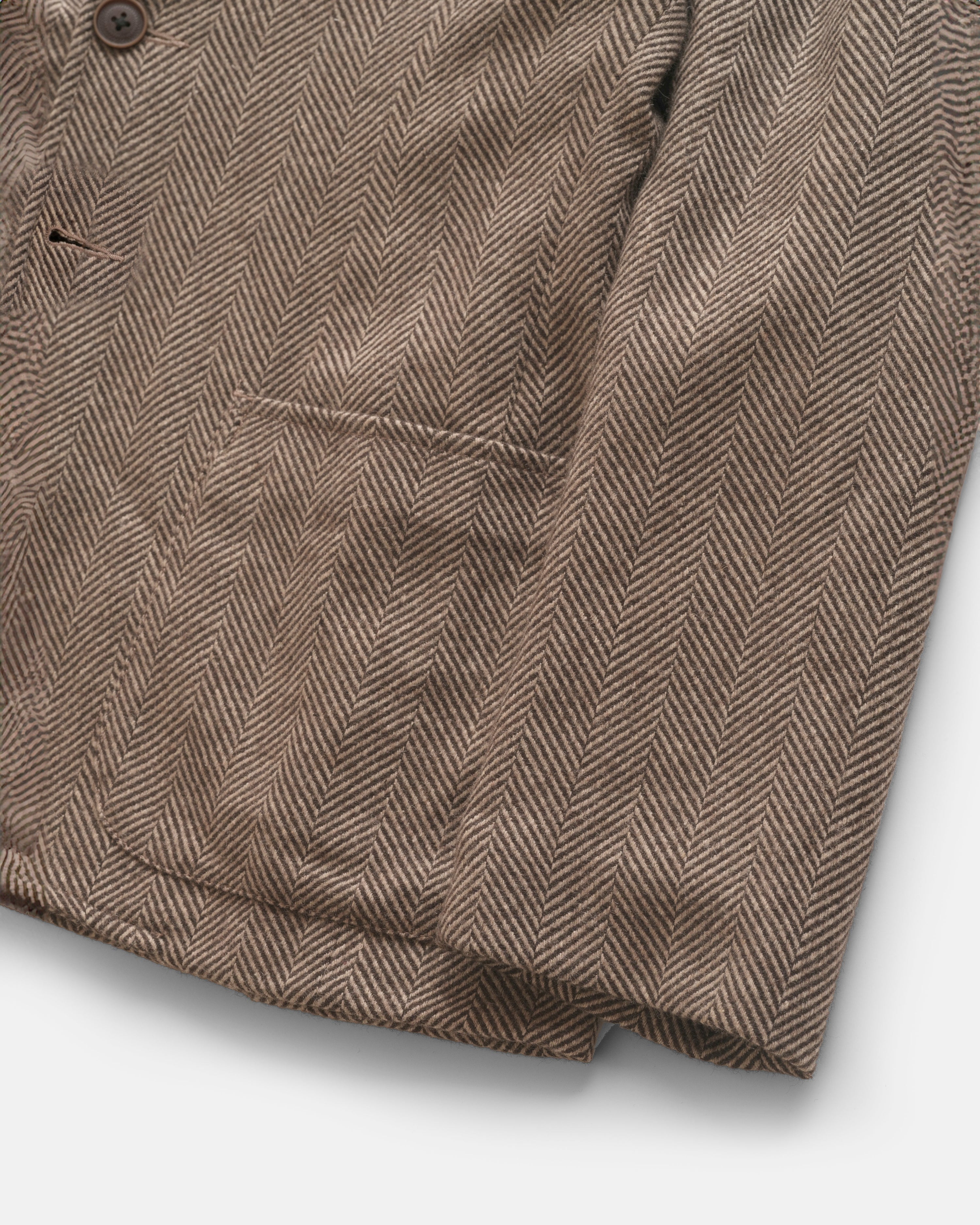 COSTA BLAZER - TONAL BROWN HERRINGBONE WOOL
