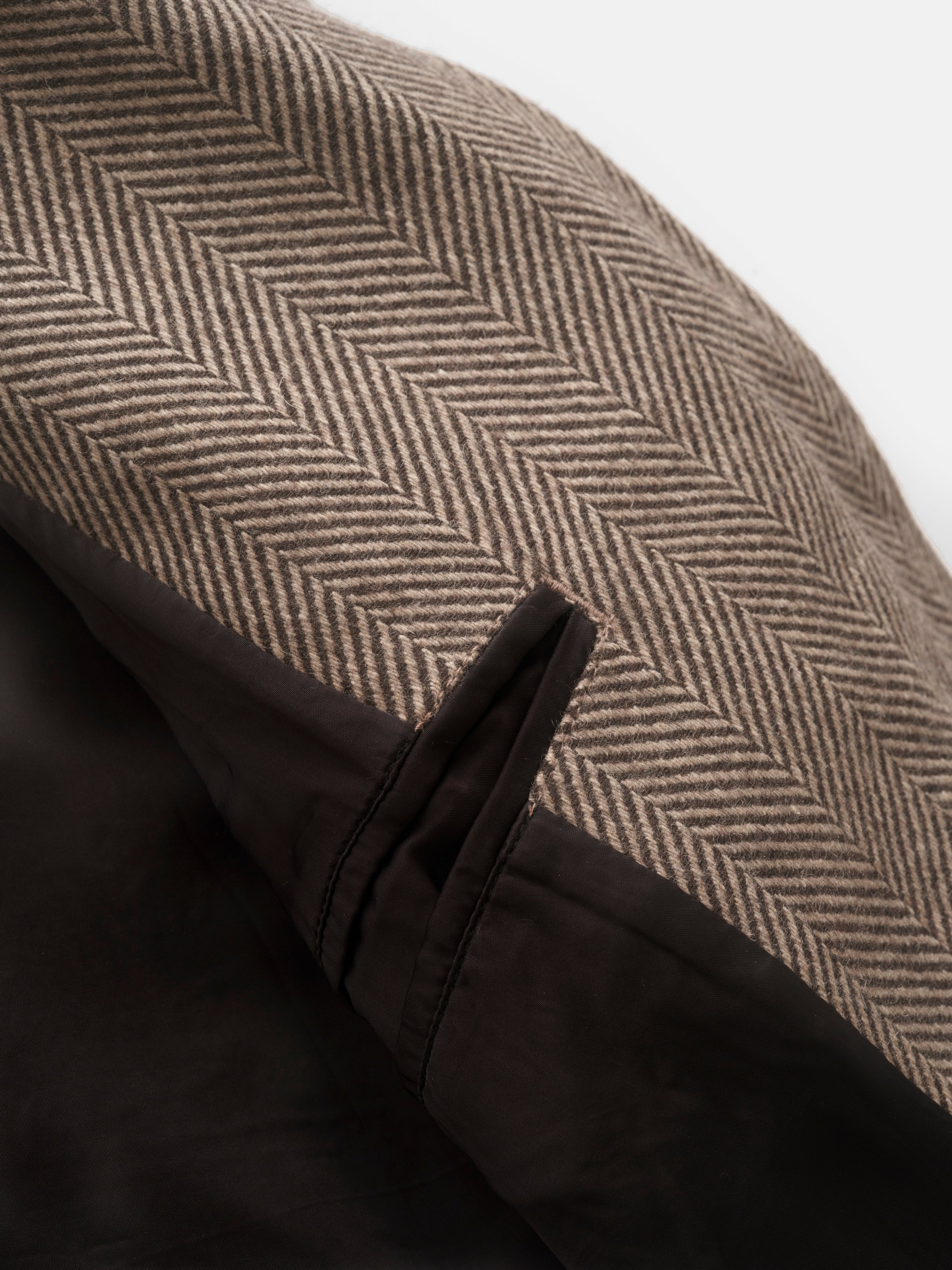 COSTA BLAZER - TONAL BROWN HERRINGBONE WOOL