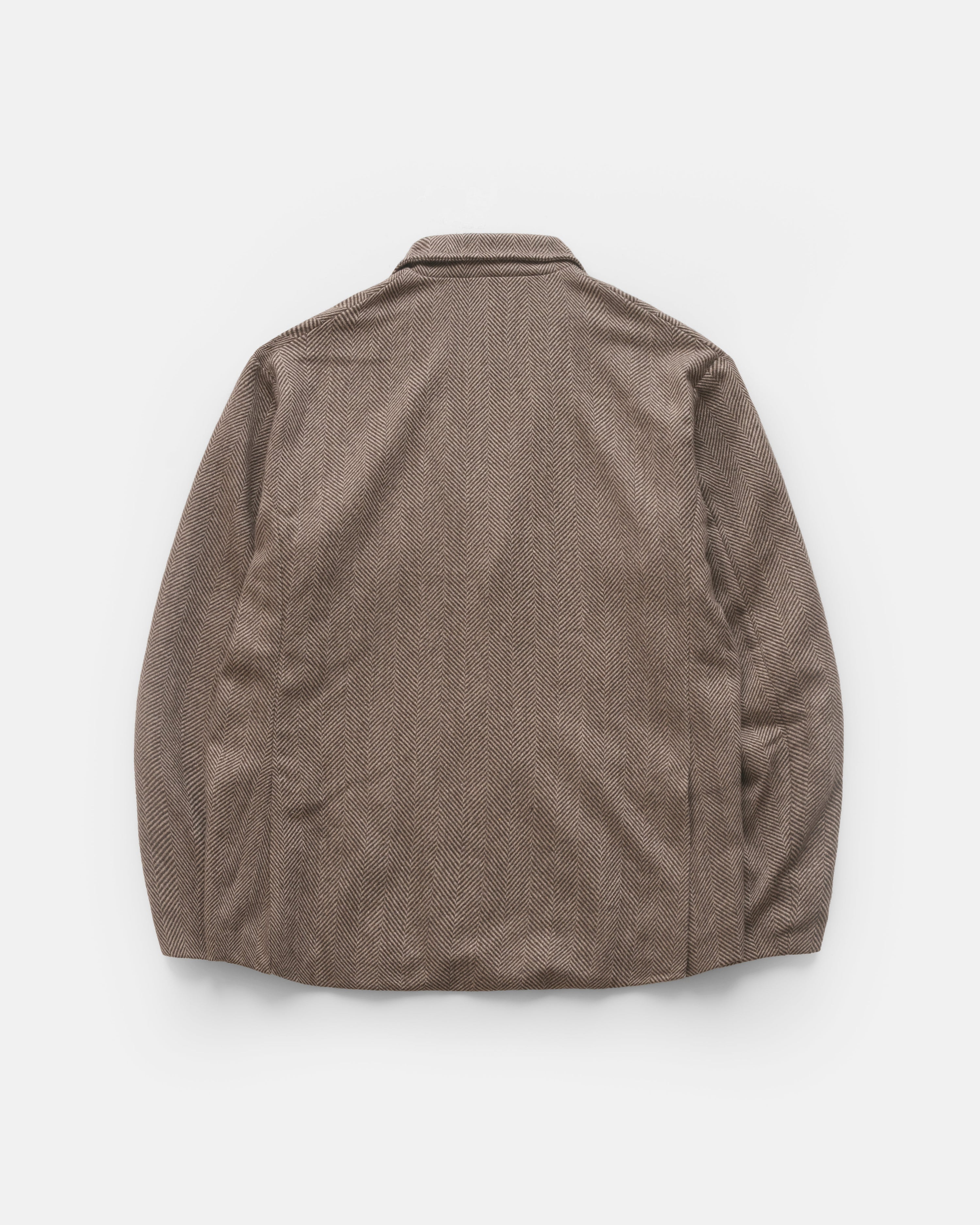 COSTA BLAZER - TONAL BROWN HERRINGBONE WOOL