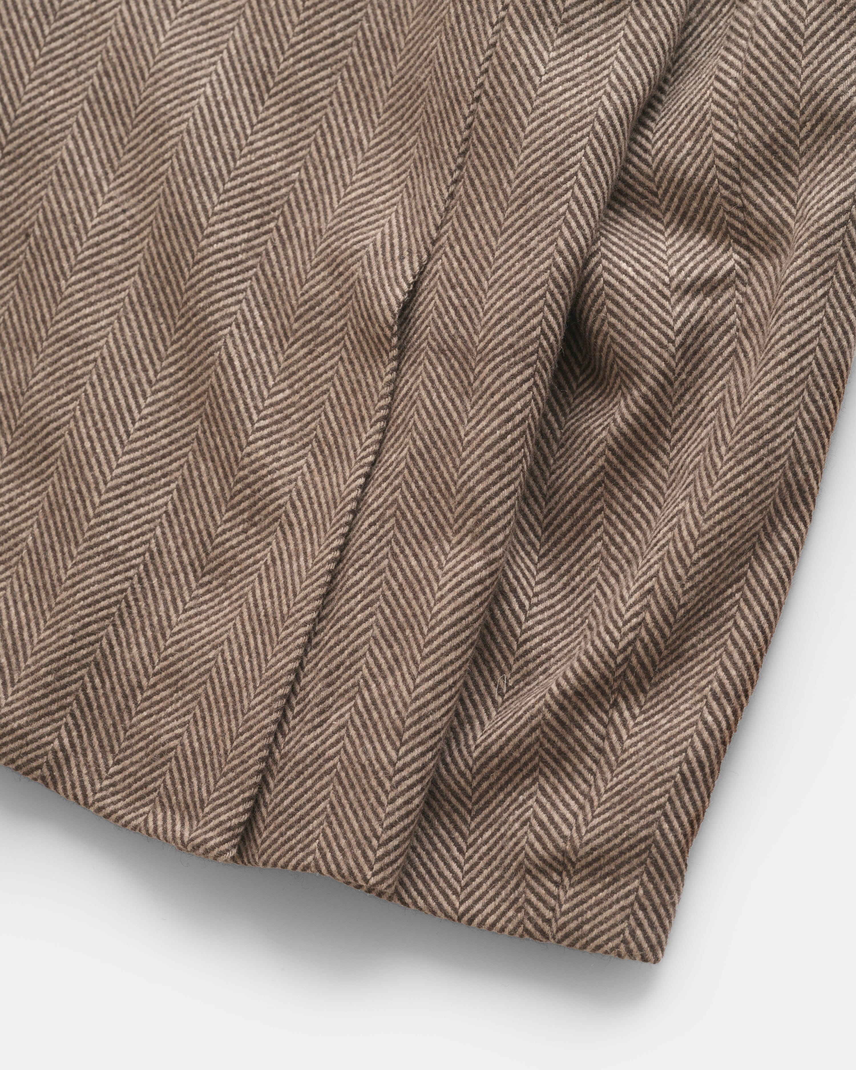 COSTA BLAZER - TONAL BROWN HERRINGBONE WOOL