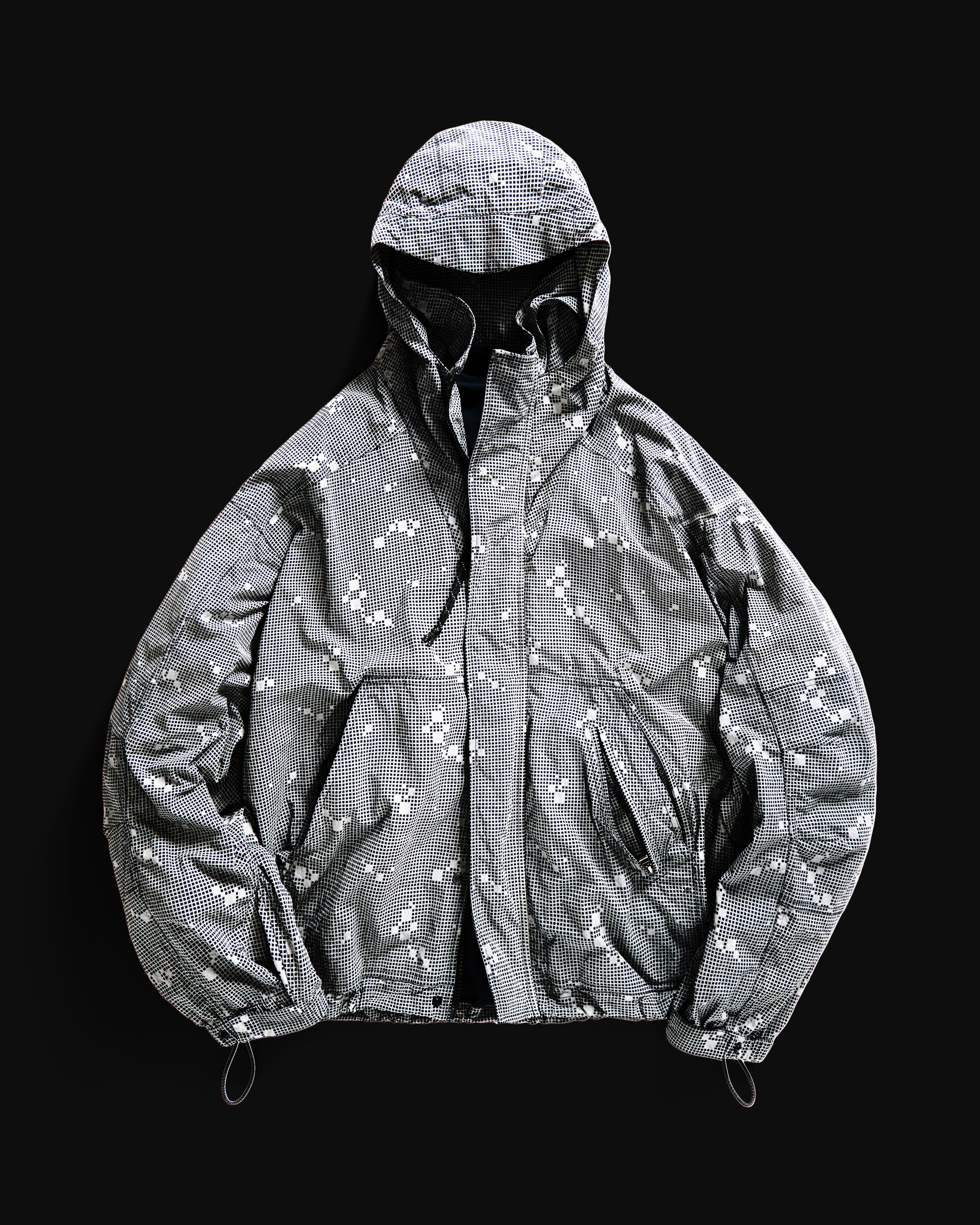 PACIS FULL ZIP SHELL - NAVY / 3M REFLECTIVE SILVER HAND SCREENED NYLON