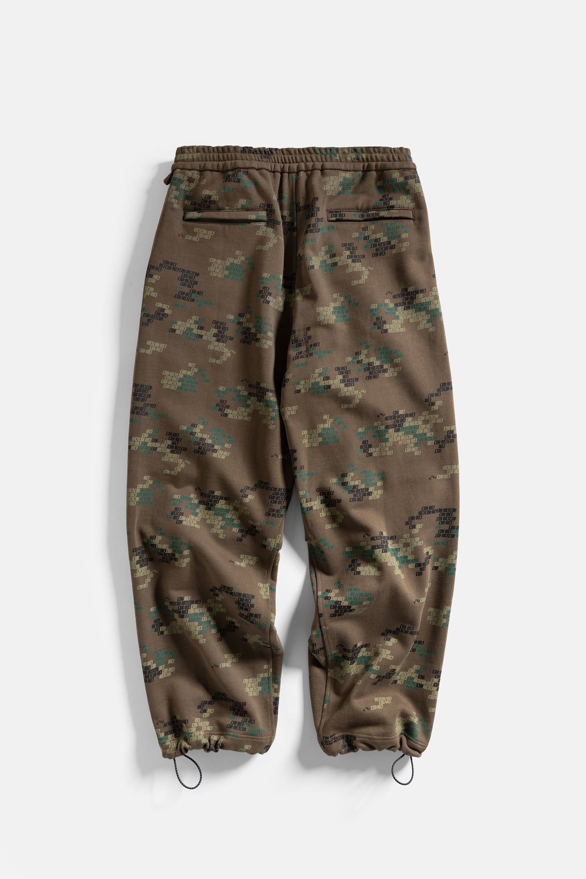 A# ARROTT SWEATPANT - HAND SCREENED WOODLAND A# CAMO 19oz. ALL COTTON LOOPBACK TERRY FLEECE