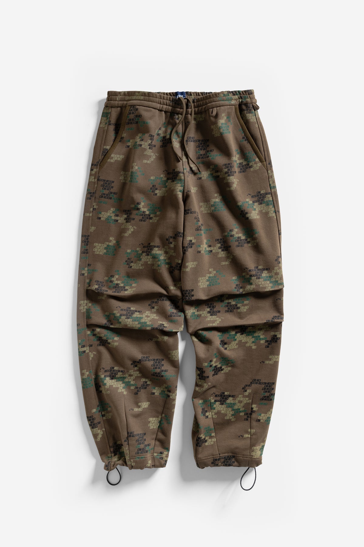 A# ARROTT SWEATPANT - HAND SCREENED WOODLAND A# CAMO 19oz. ALL COTTON LOOPBACK TERRY FLEECE