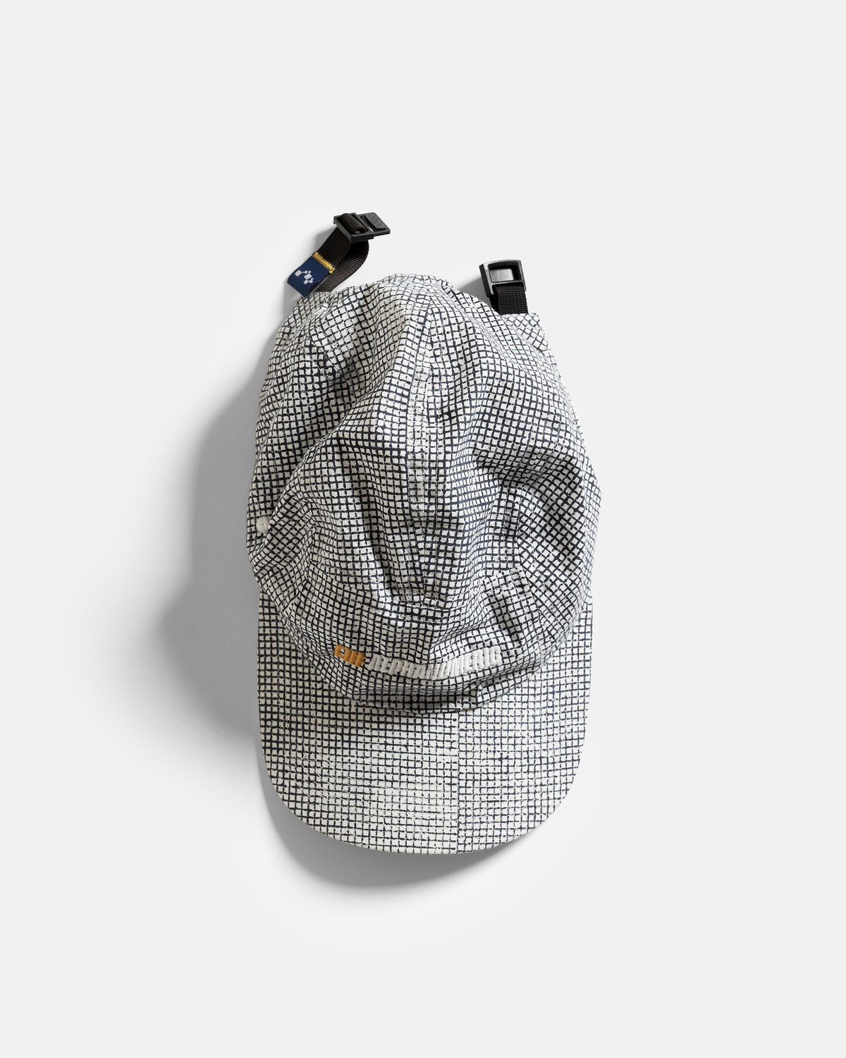 A# SUMMIT CAMP HAT - CINDER / WHITE HAND BLOCK PRINTED COTTON MICRO RIPSTOP