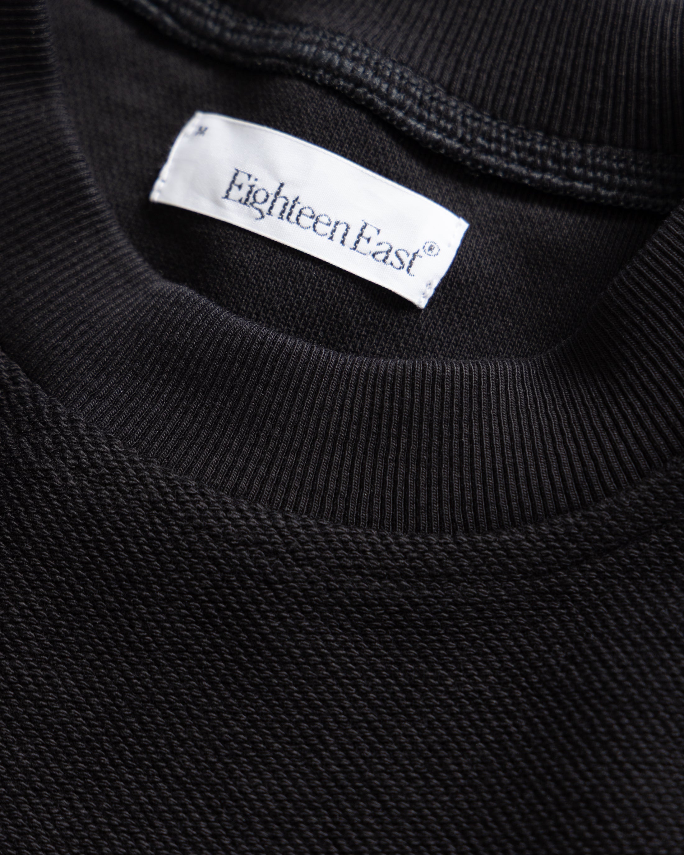 REVERSIBLE DJ CREWNECK SWEATSHIRT - BLACK 19oz. ALL COTTON FLEECE