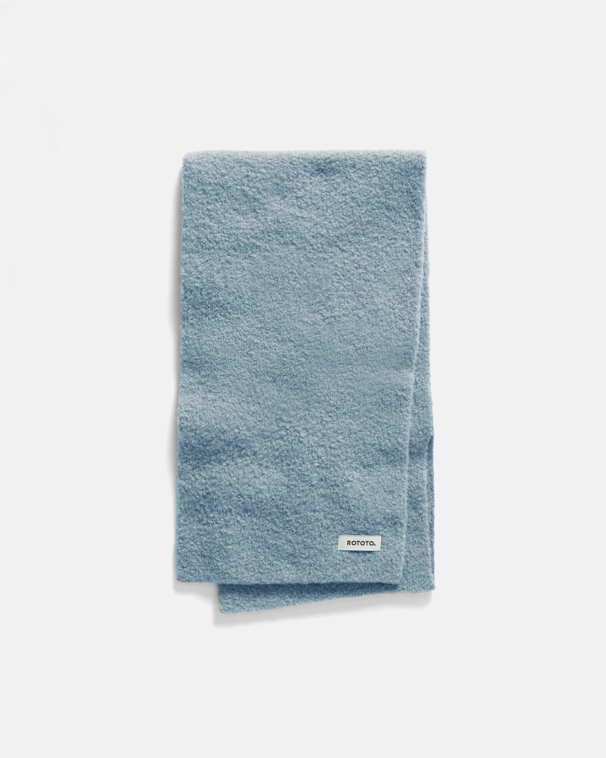 ROTOTO ALPACA BOUCLE SHORT MUFFLER - SMOKE BLUE