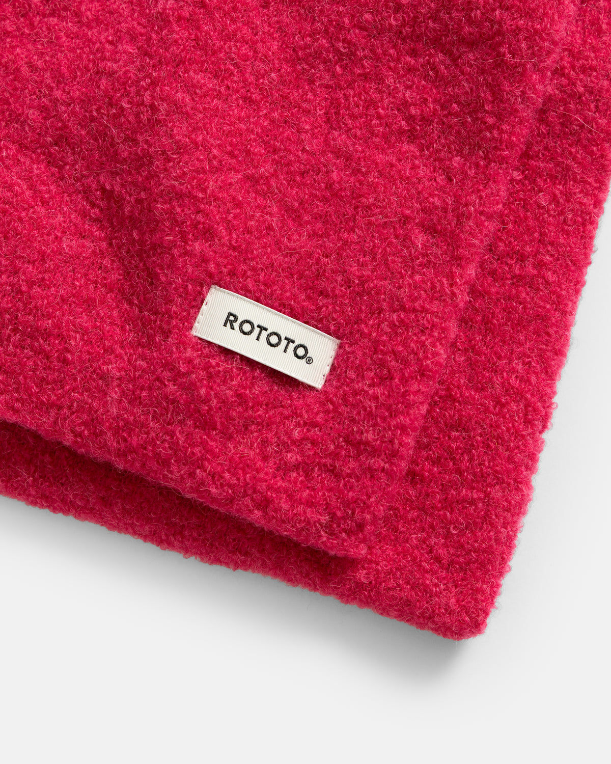 ROTOTO ALPACA BOUCLE SHORT MUFFLER - D. PINK