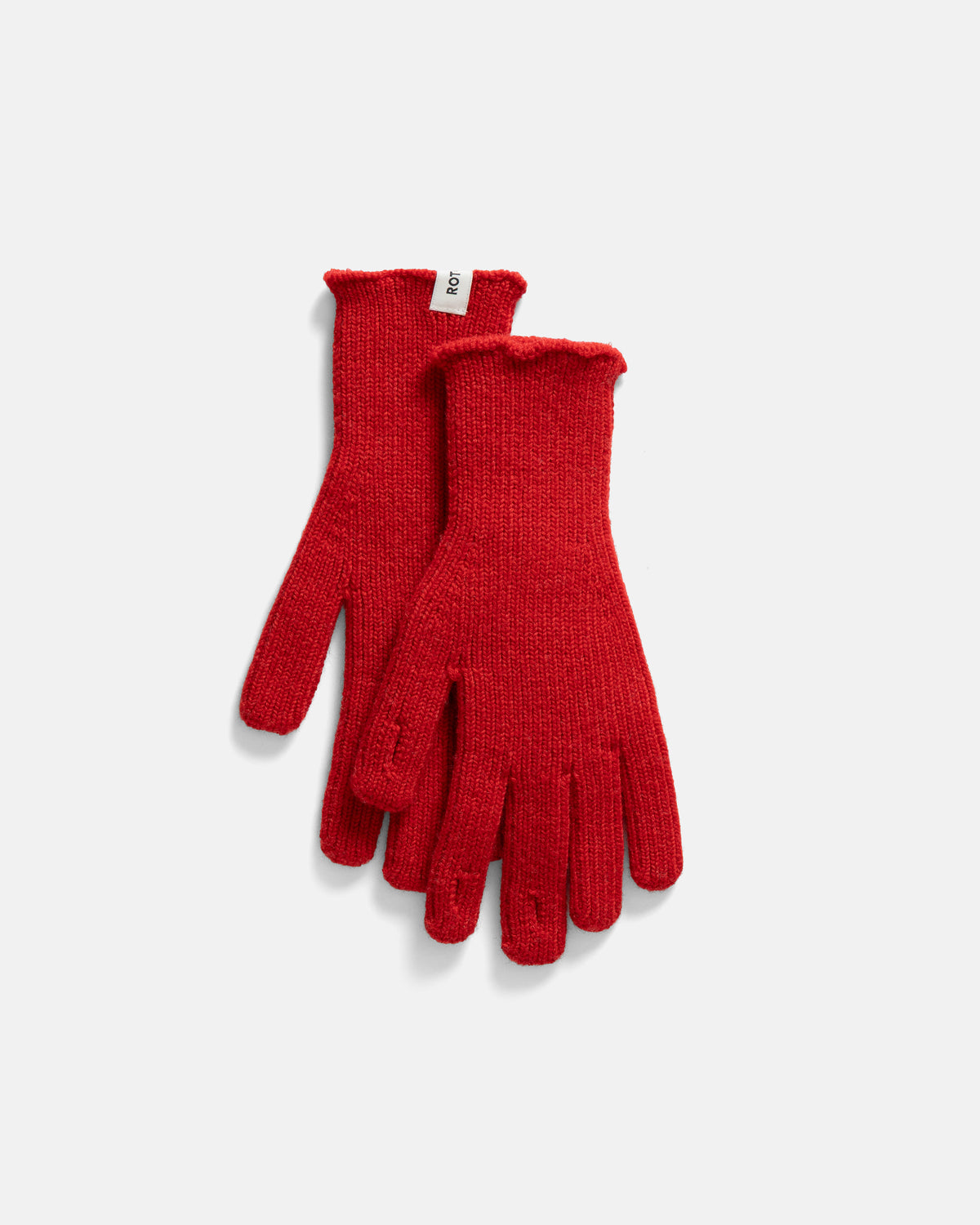 ROTOTO WASHABLE MERINO KNIT TOUCH GLOVES - RED
