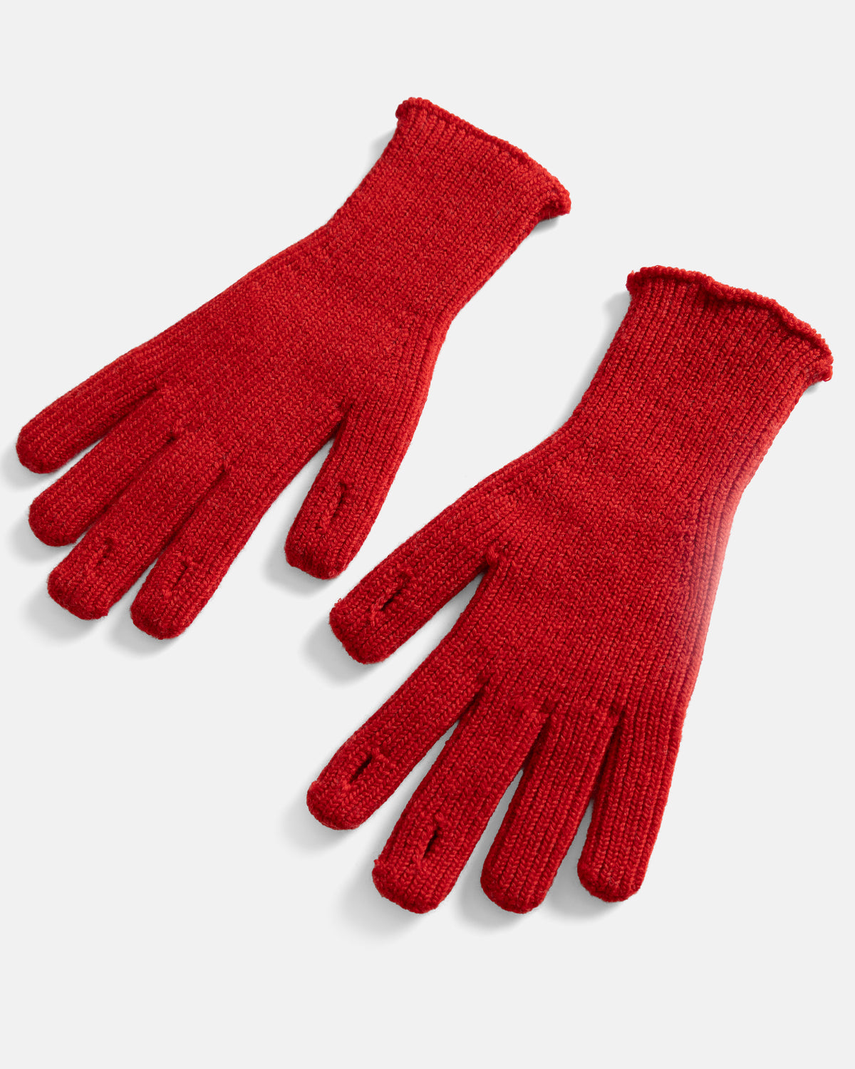 ROTOTO WASHABLE MERINO KNIT TOUCH GLOVES - RED