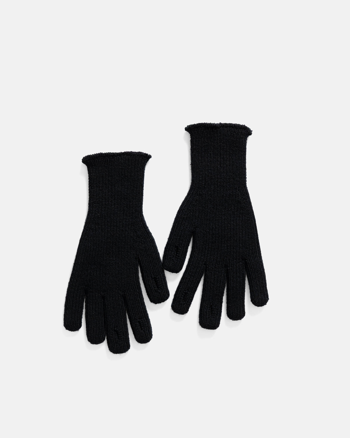 ROTOTO WASHABLE MERINO KNIT TOUCH GLOVES - BLACK