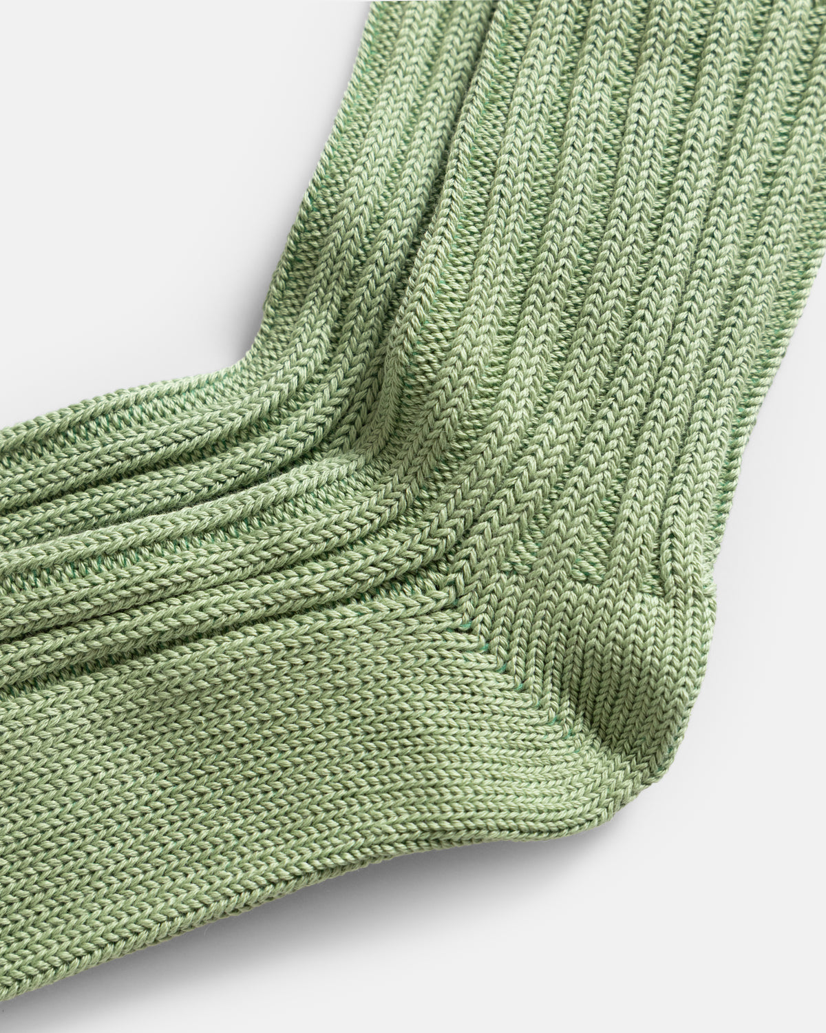 ROTOTO CHUNKY RIBBED CREW SOCKS - L. GREEN