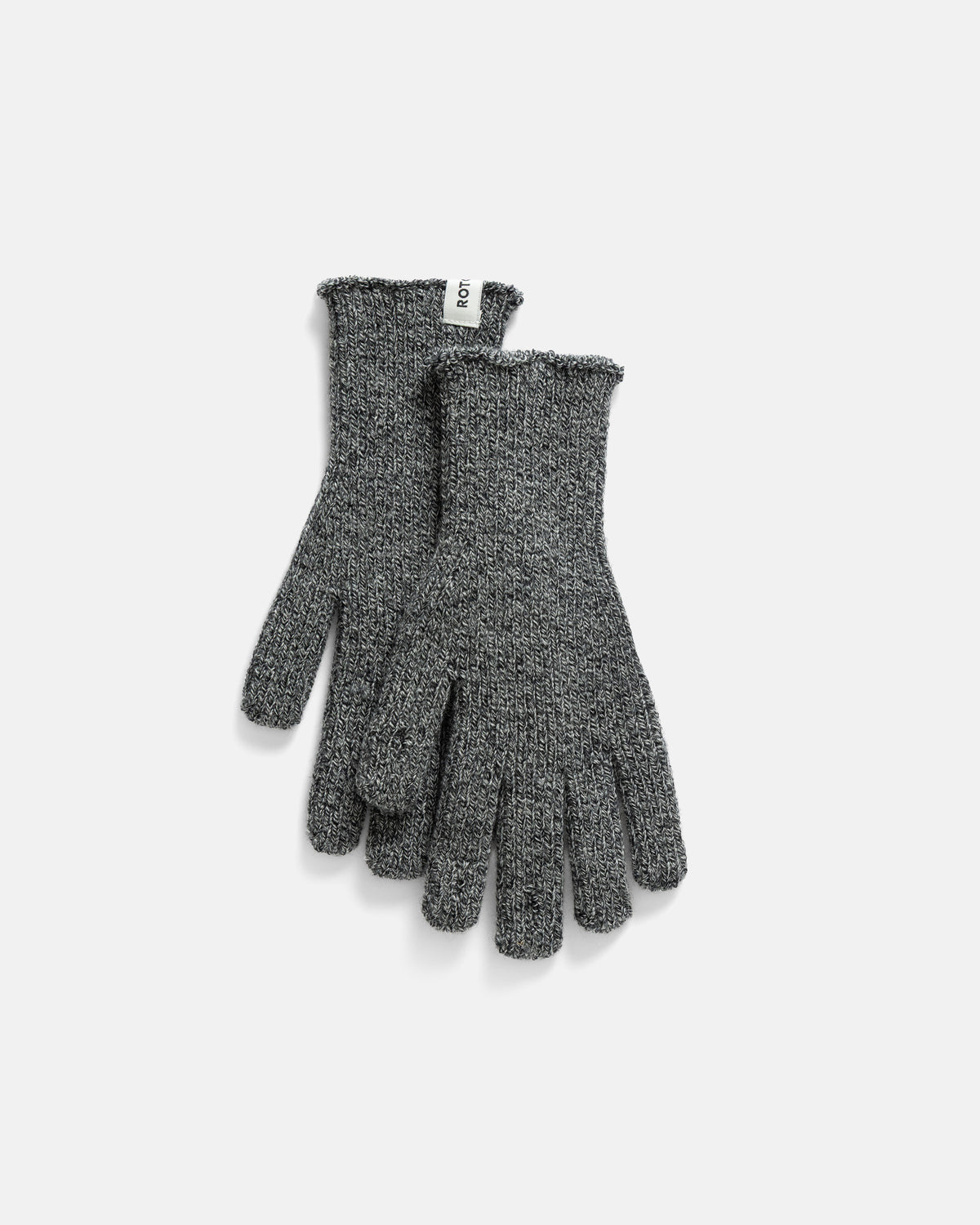 ROTOTO WASHABLE MERINO KNIT TOUCH GLOVES - MARL BLACK