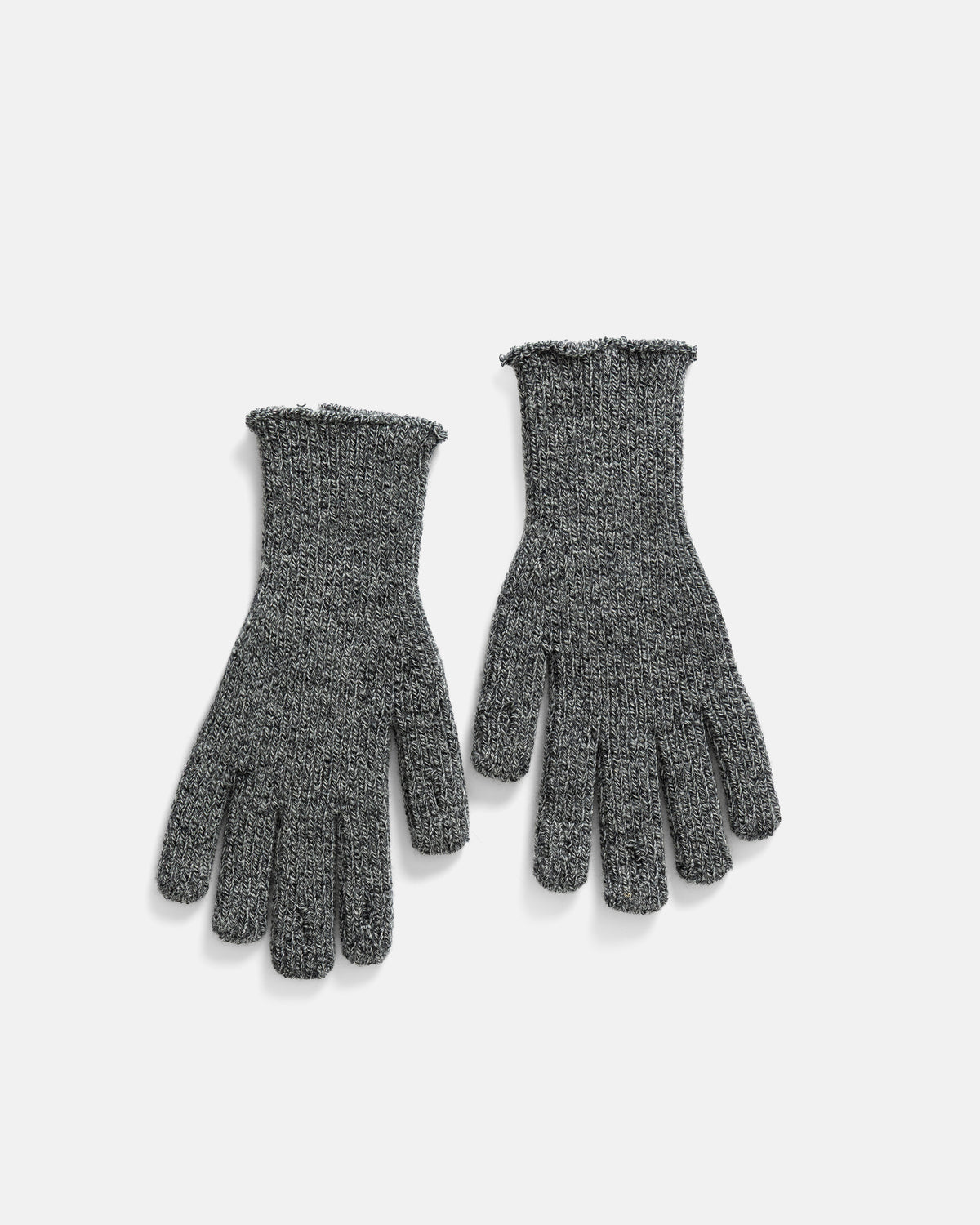 ROTOTO WASHABLE MERINO KNIT TOUCH GLOVES - MARL BLACK