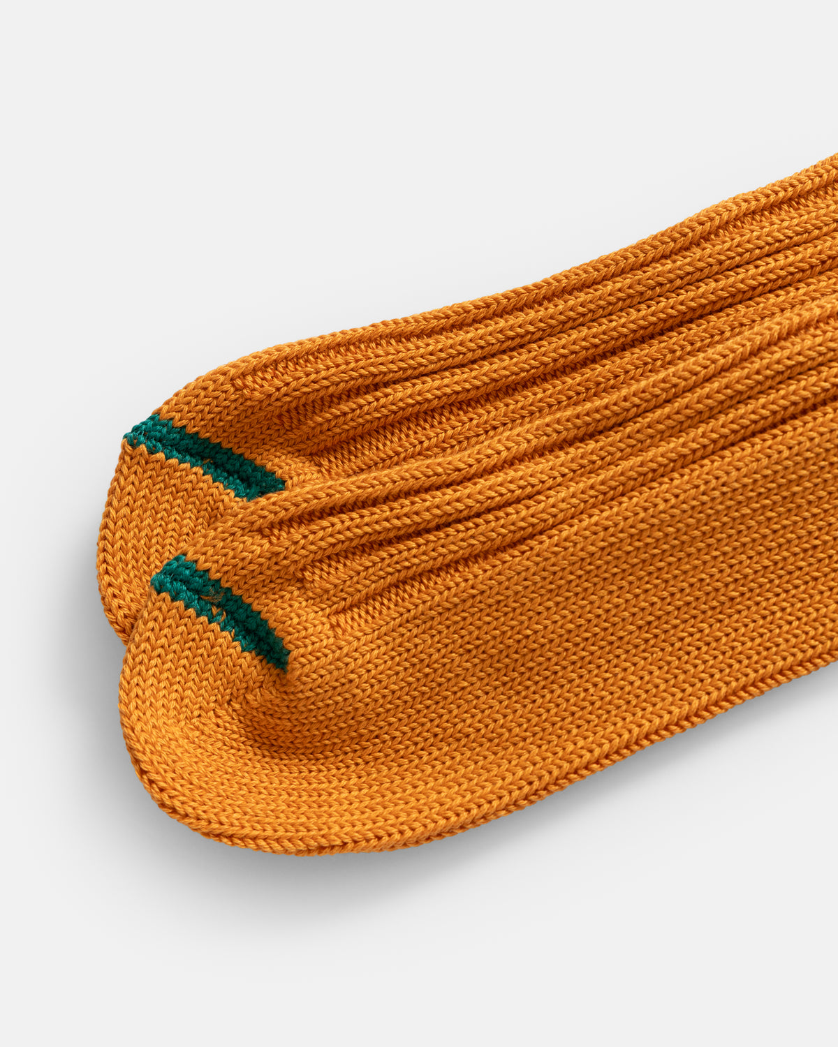 ROTOTO CHUNKY RIBBED CREW SOCKS - ORANGE PEEL